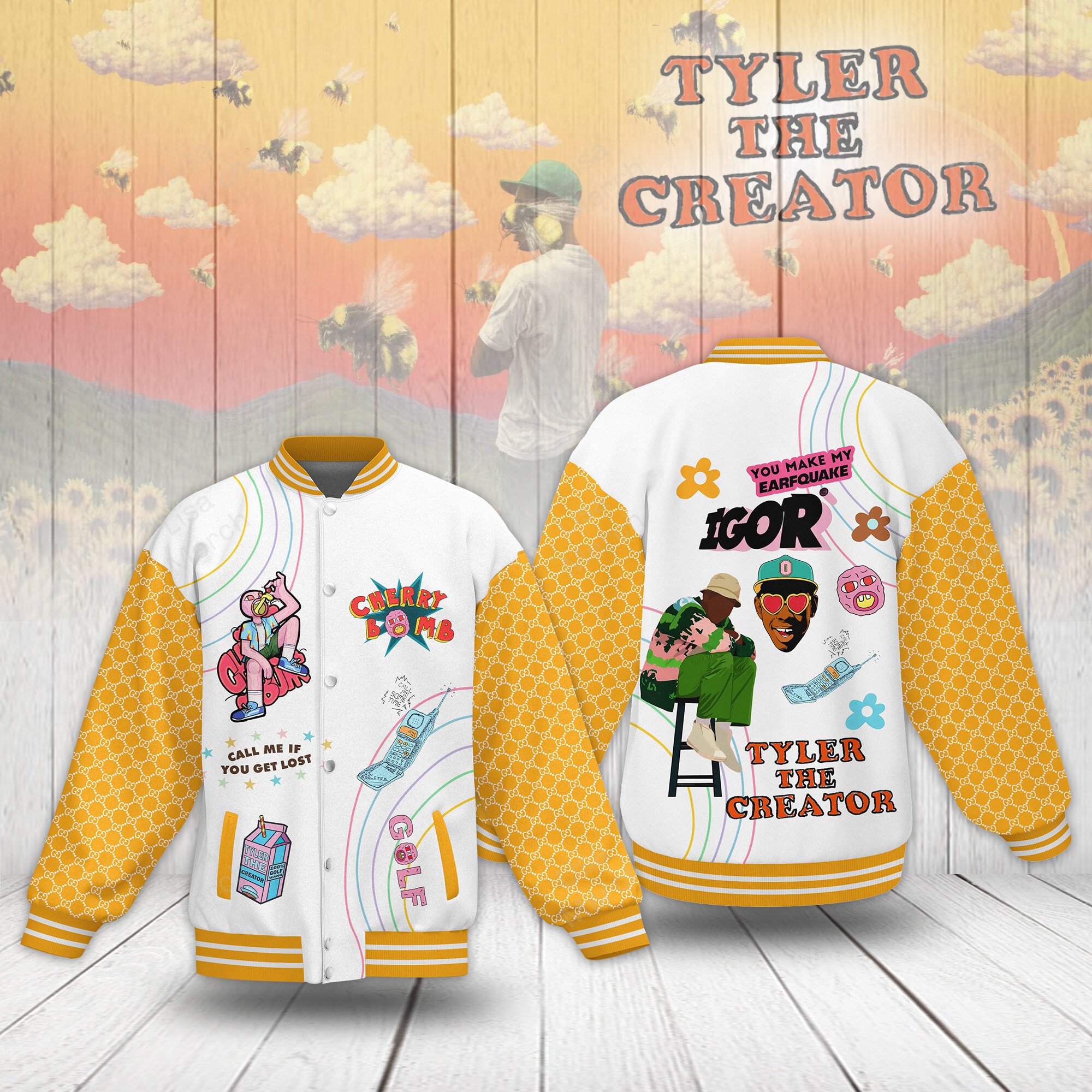 cool design tyler the creator unisex baseball jacket qxfnt