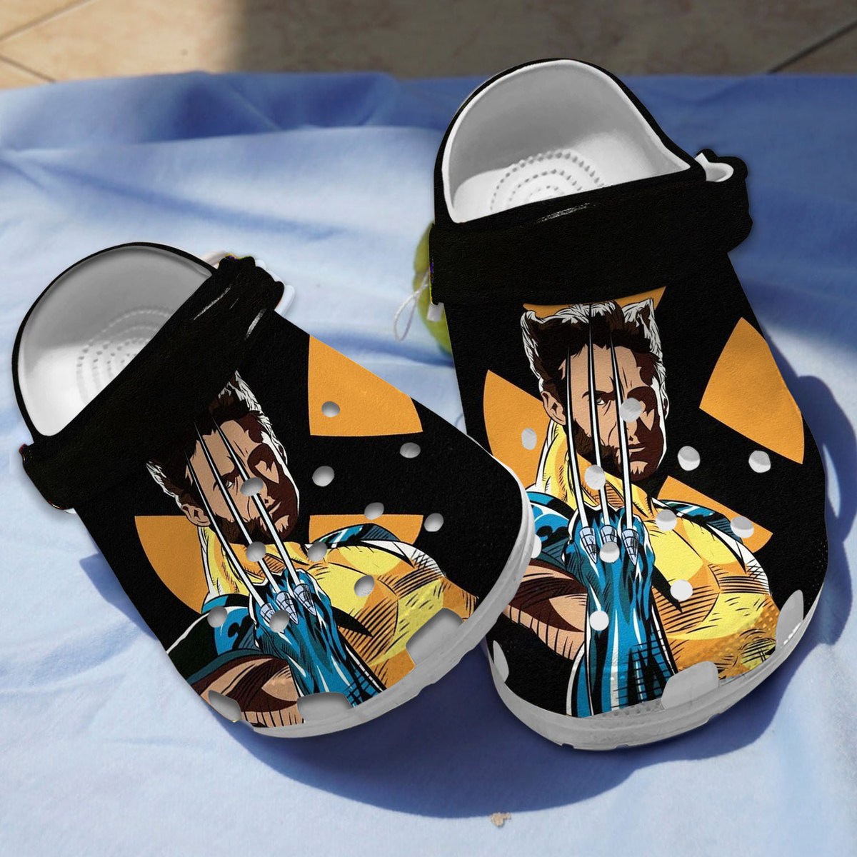 cool design wolverine black unisex clogs shoes for kids 26 adults ssmib