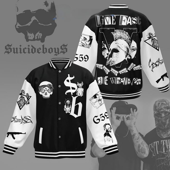 cool live fast die whenever suicideboys baseball jacket nfx5g