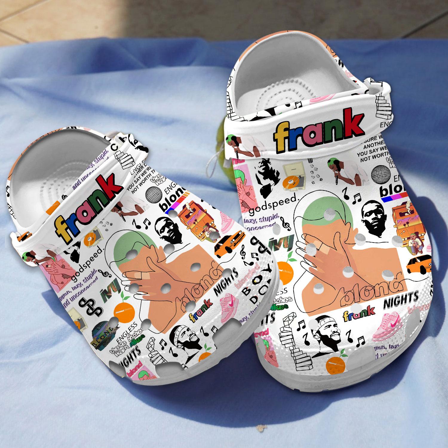 cool singer frank ocean music clogs unique gift for fans voyox