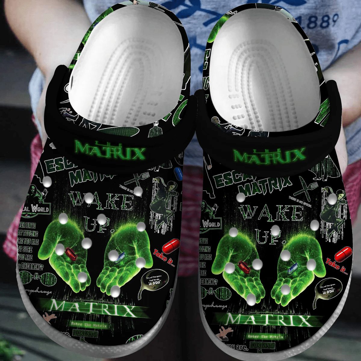 cool the matrix movie black clogs for kids and adults rrmrz