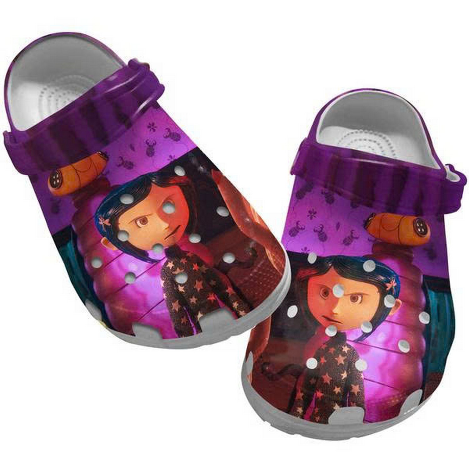 coraline and bug with button eyes clogs for kids and adults 0prz8