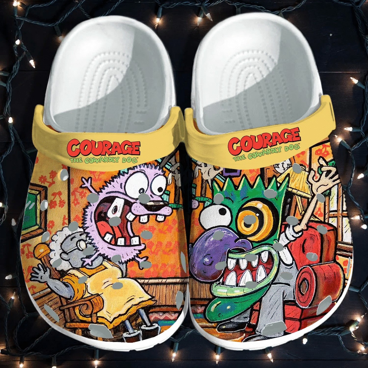 courage the cowardly dog clogs for kids and adults kll2i