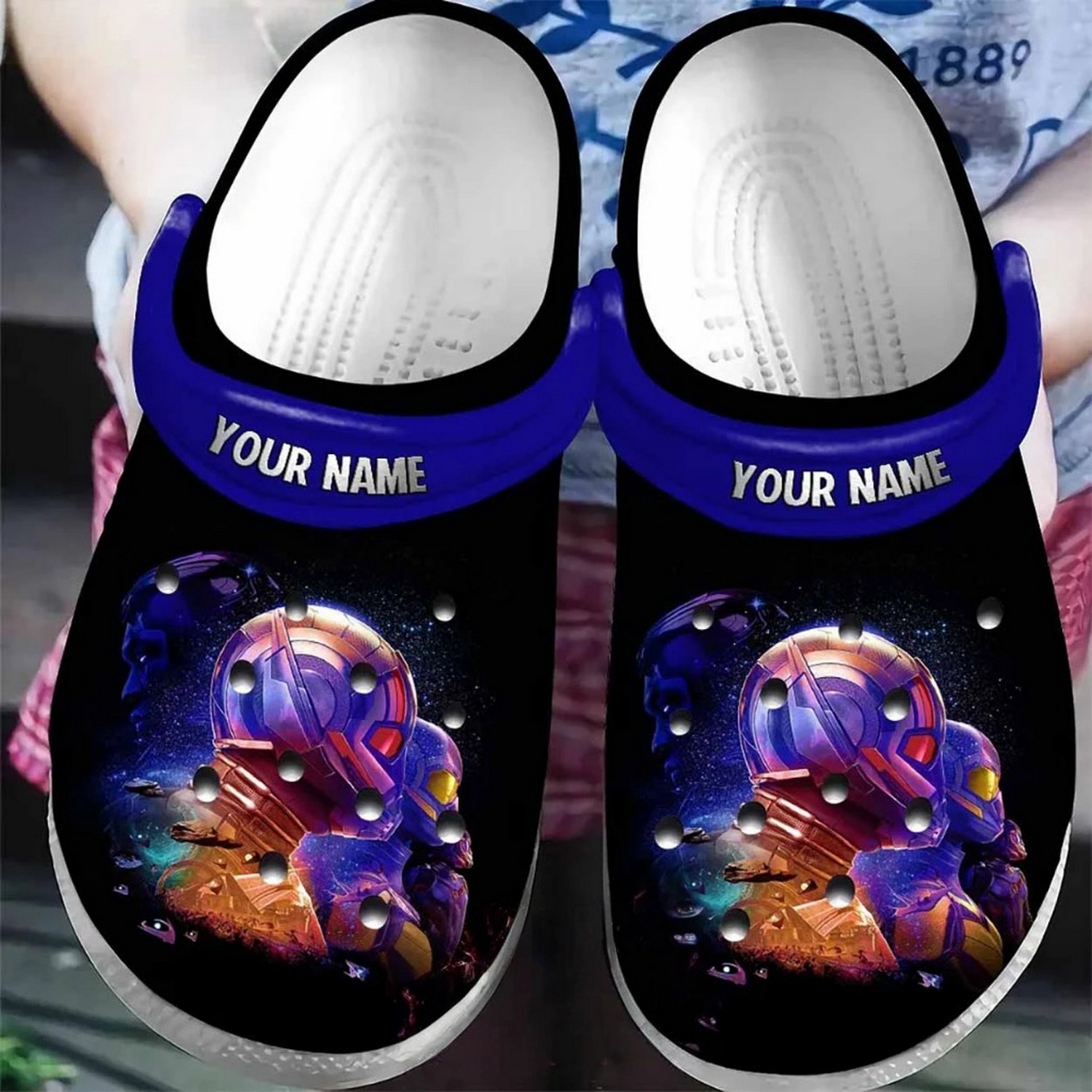 custom name ant man and the wasp quantumania clogs for kids and adults pueep