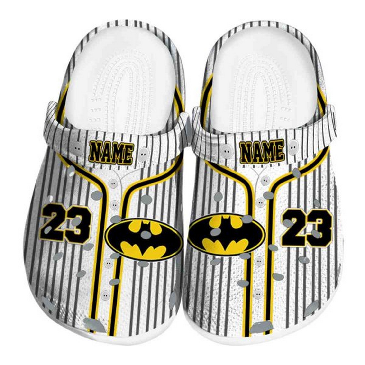 custom name batman pinstripe pattern clogs for kids 26 adults c59wq
