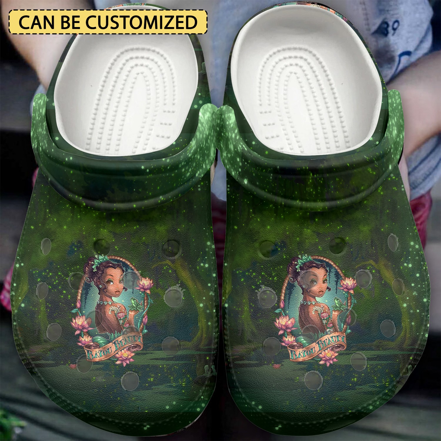 custom name beautiful design the princess and the frog disney cartoon clogs for kids and adults fast shipping flurw