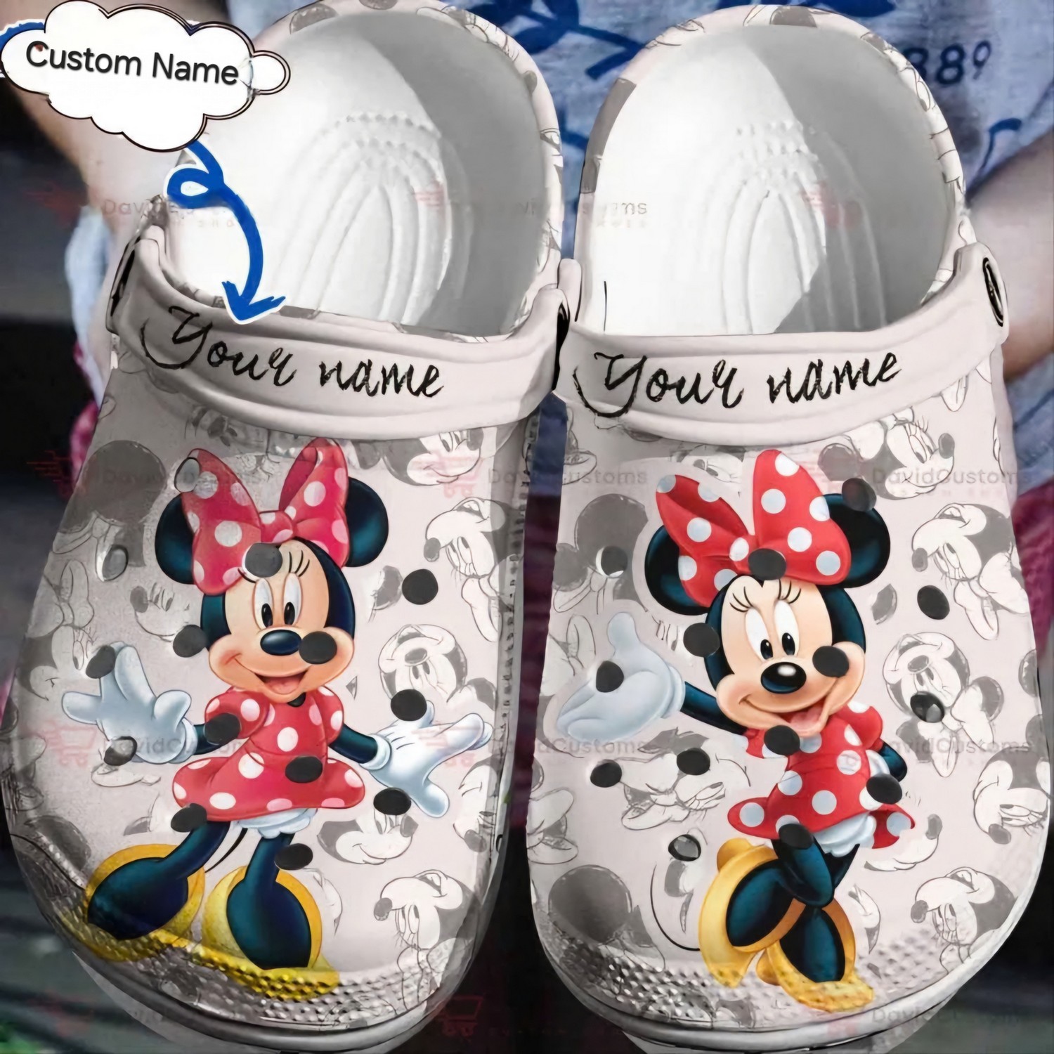 custom name beauty minnie clogs for kids and adults 9vslf