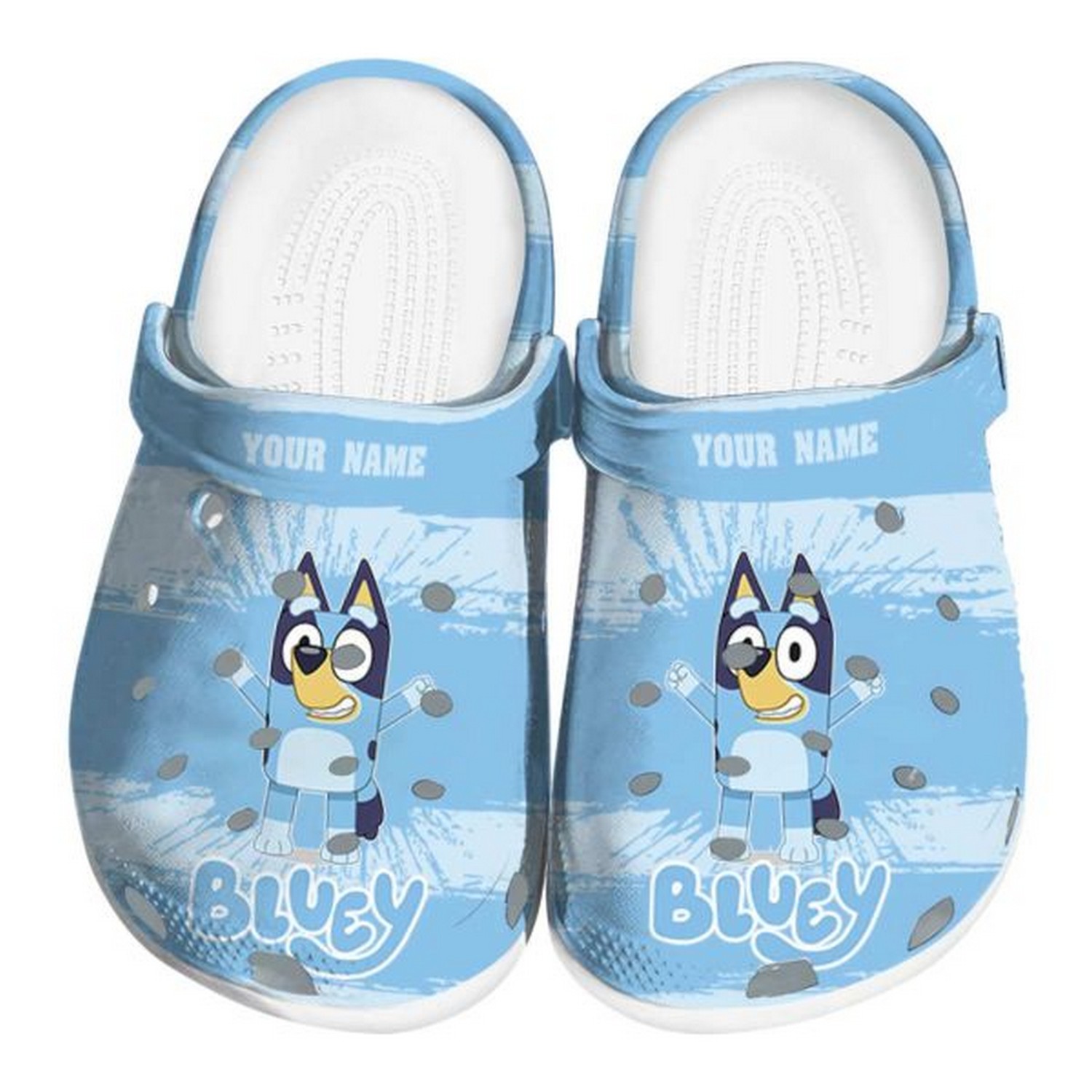custom name bluey paint splatter graphics clogs fast shipping available twdb8