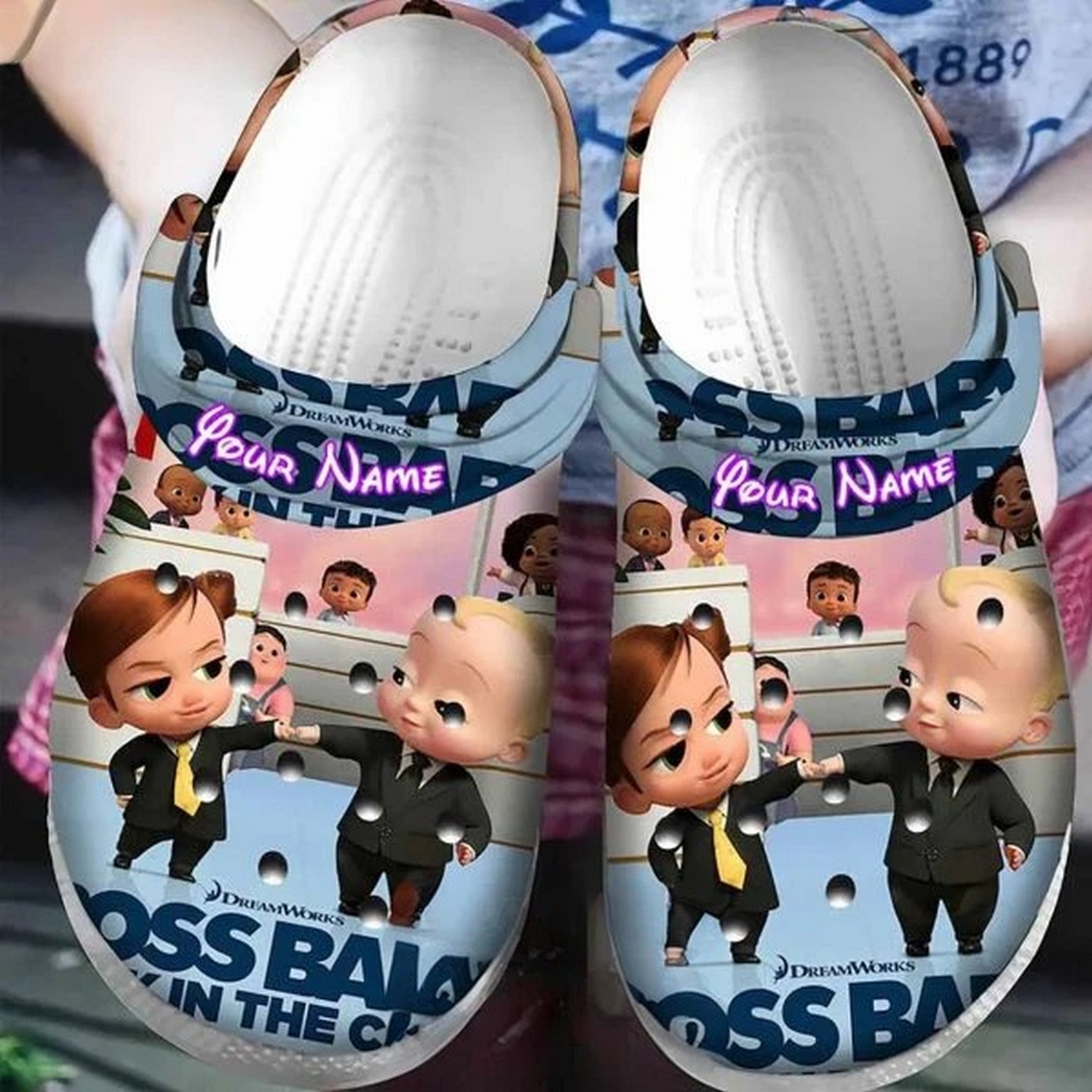 custom name boss baby dreamworks animation clogs for kids 26 adults ul0qa