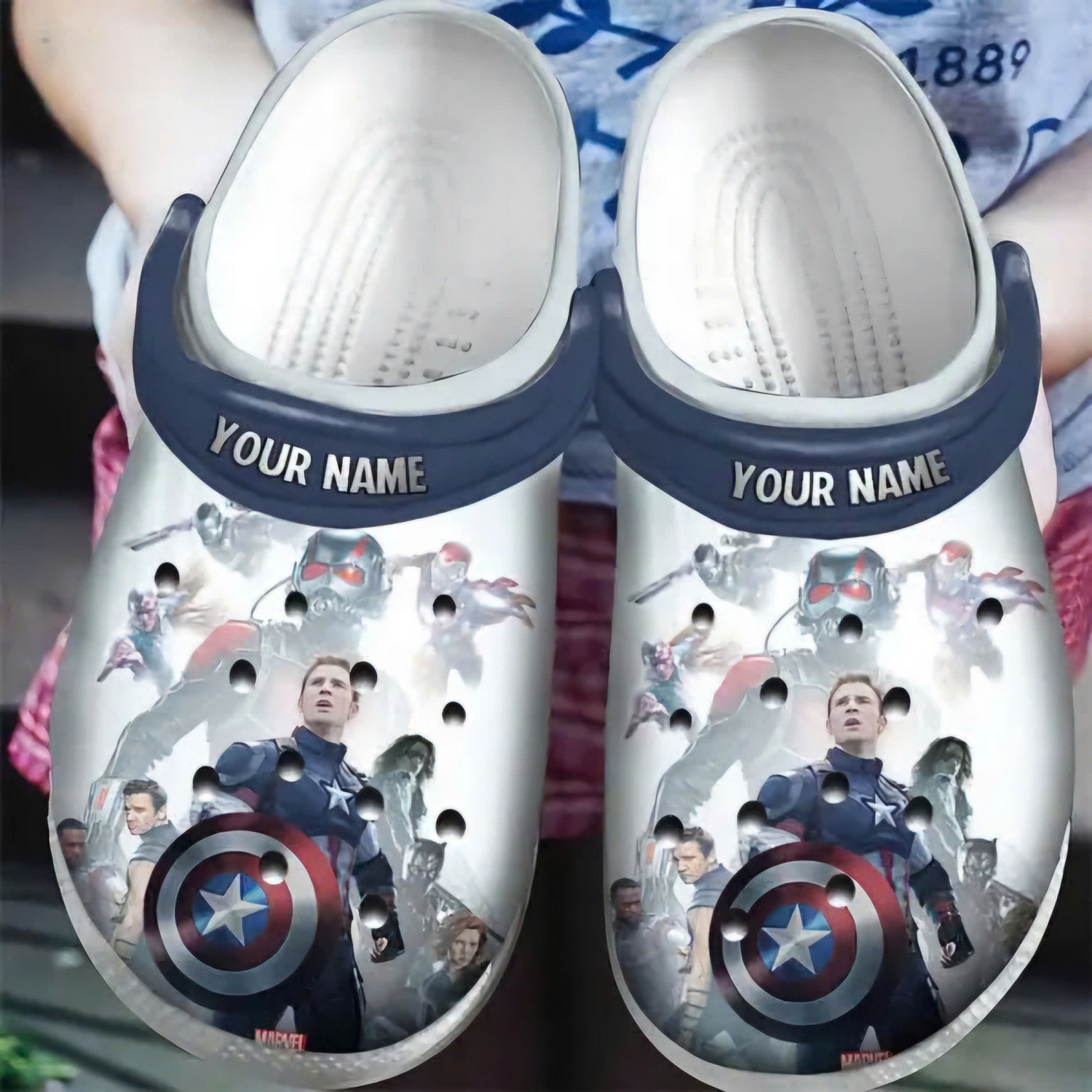 custom name captain america civil war 3 clogs fast shipping service available slvpb