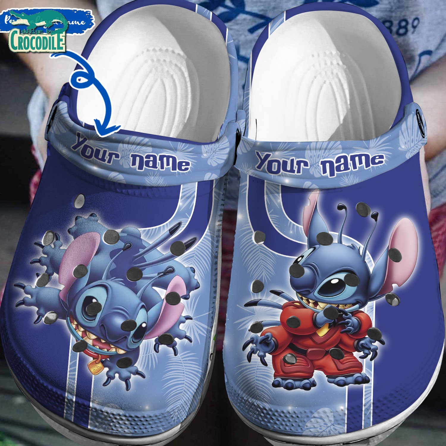 custom name combat stitch divine beast blue cloud clogs for kids 26 adults bypwl