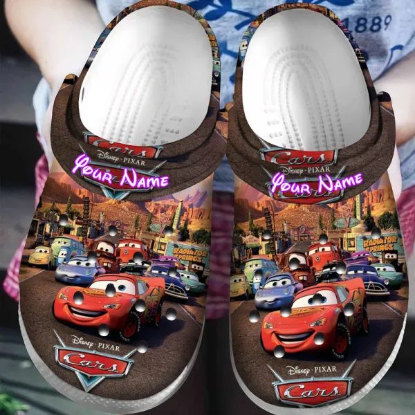 custom name crocs cartoon cars clogs for kids and adults itxrk