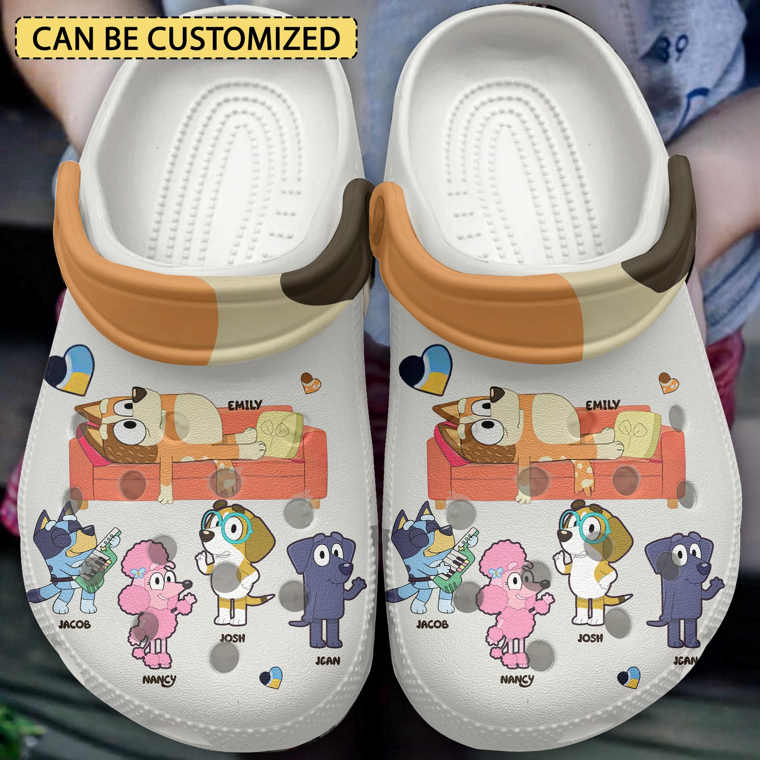 custom name cute bluey friends character clogs fast shipping available w8q6g