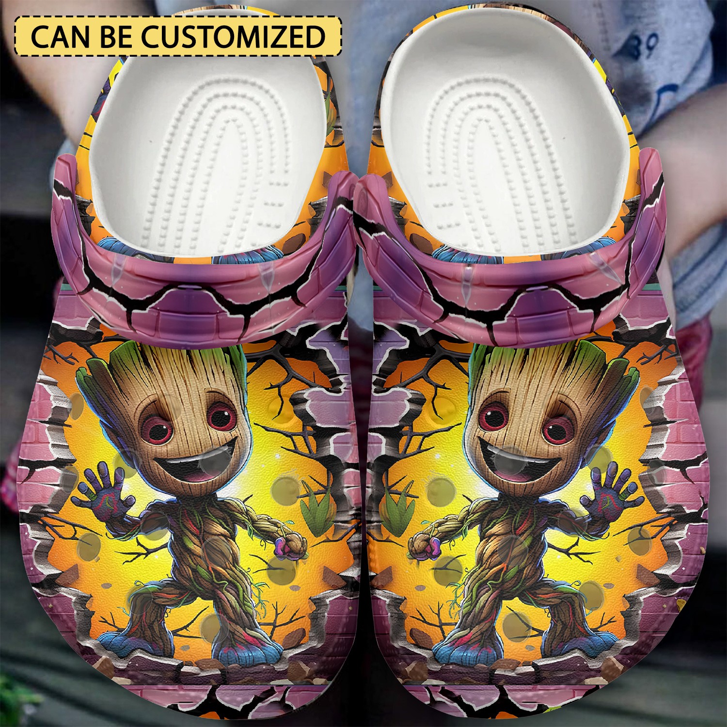 custom name cute groot cartoon i am groot movie clogs for kids and adults fast shipping lssu0
