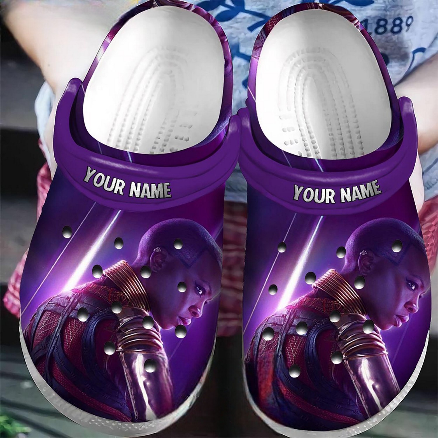custom name danai gurira okoye black panther clogs for kids 26 adults rmxx8