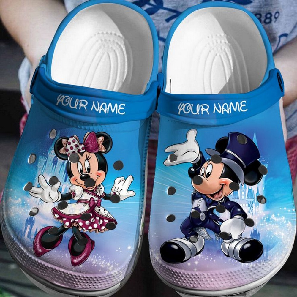 custom name dancesport mickey and minie mouse clogs for kids 26 adults x5m4d