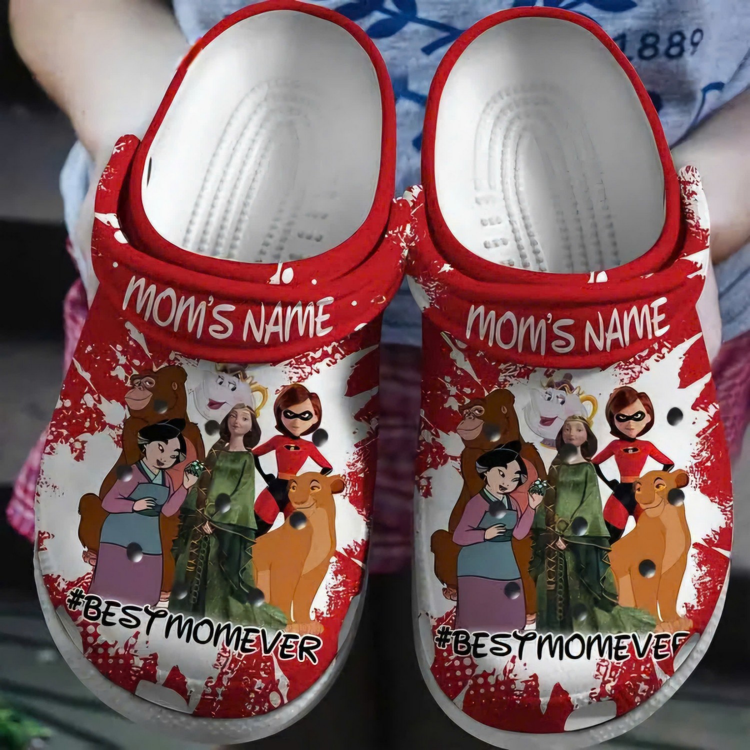 custom name disney inspired mother day unique special edition clogs for kids and adults obesl