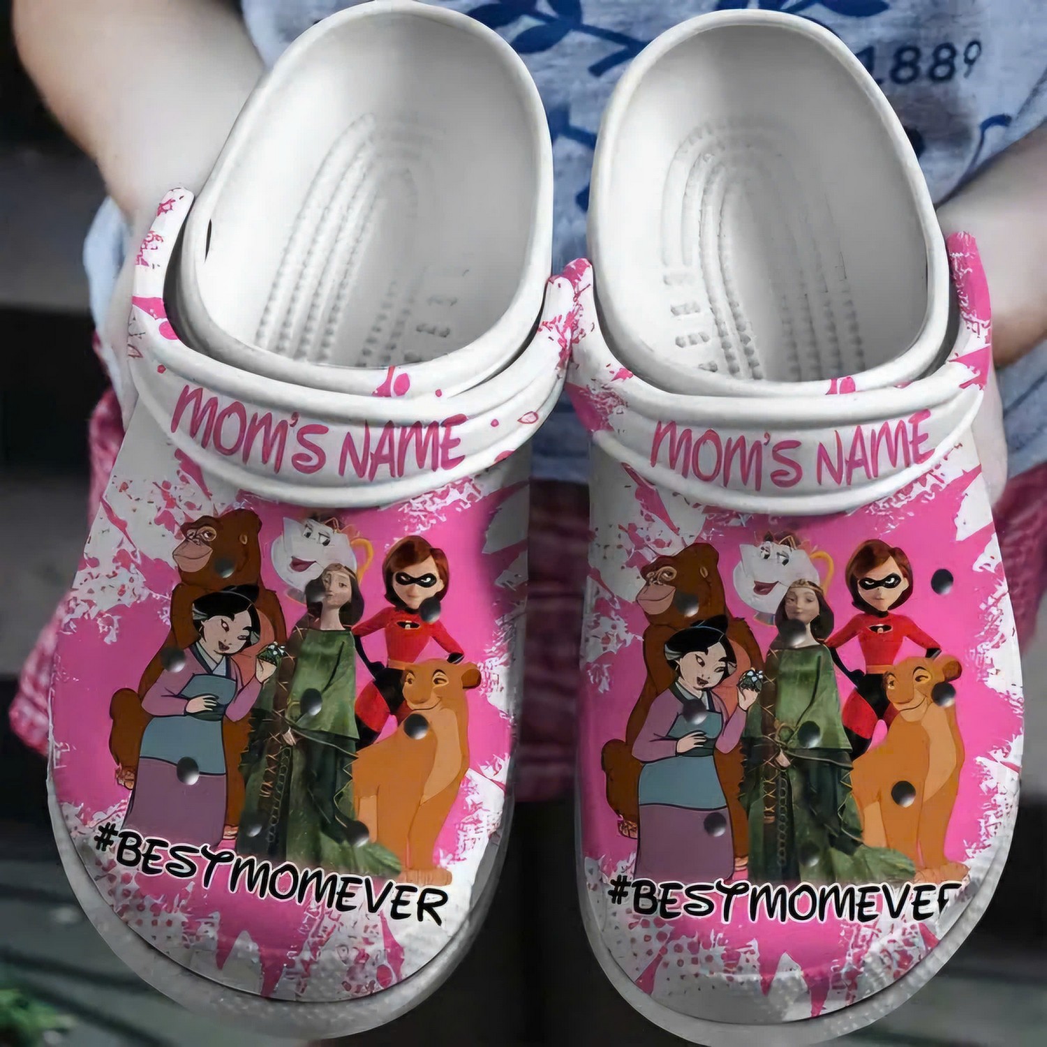 custom name disney mother day cartoon movie clogs for kids 26 adults 4fezo