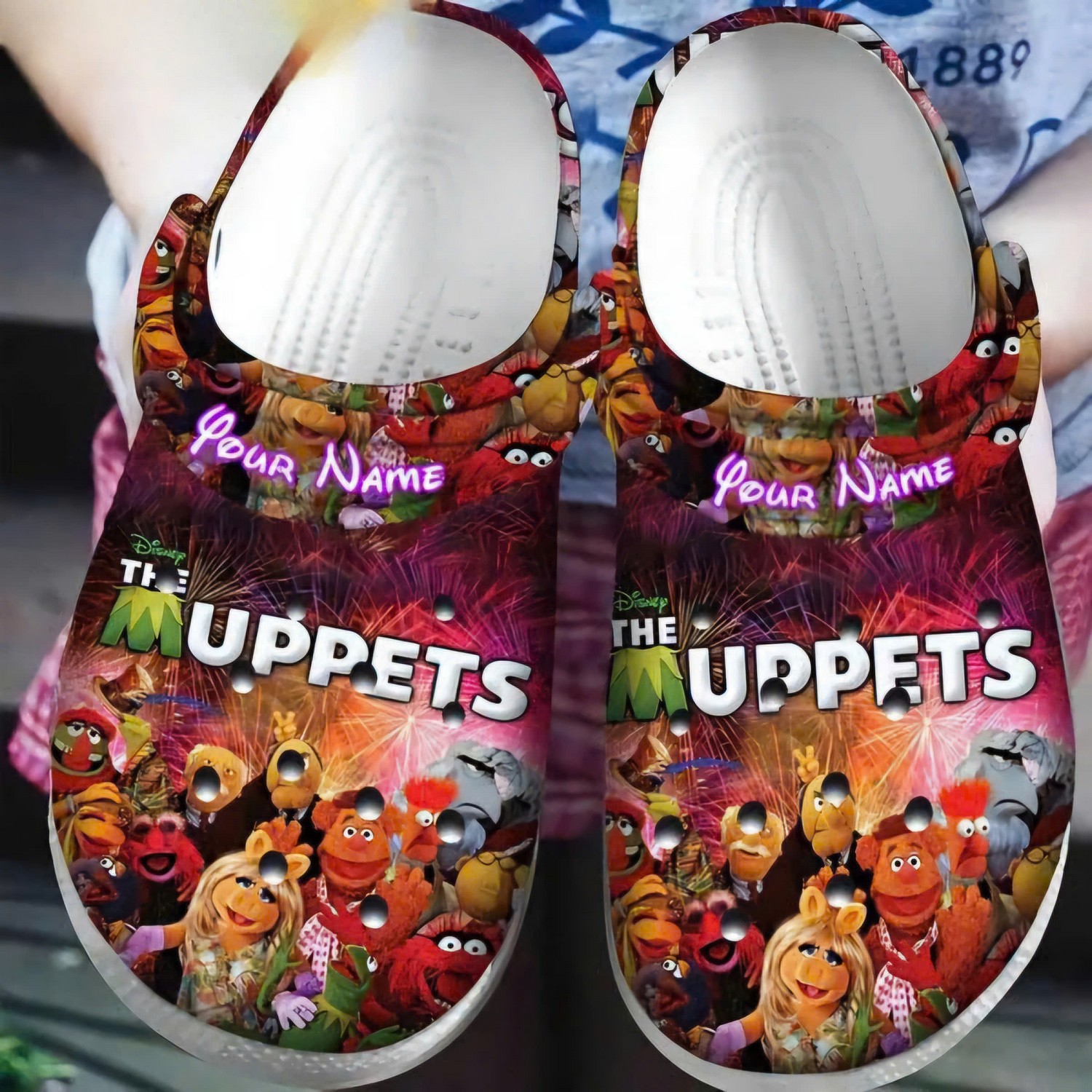 custom name disney the muppets elmo clogs for kids and adults k3nrw