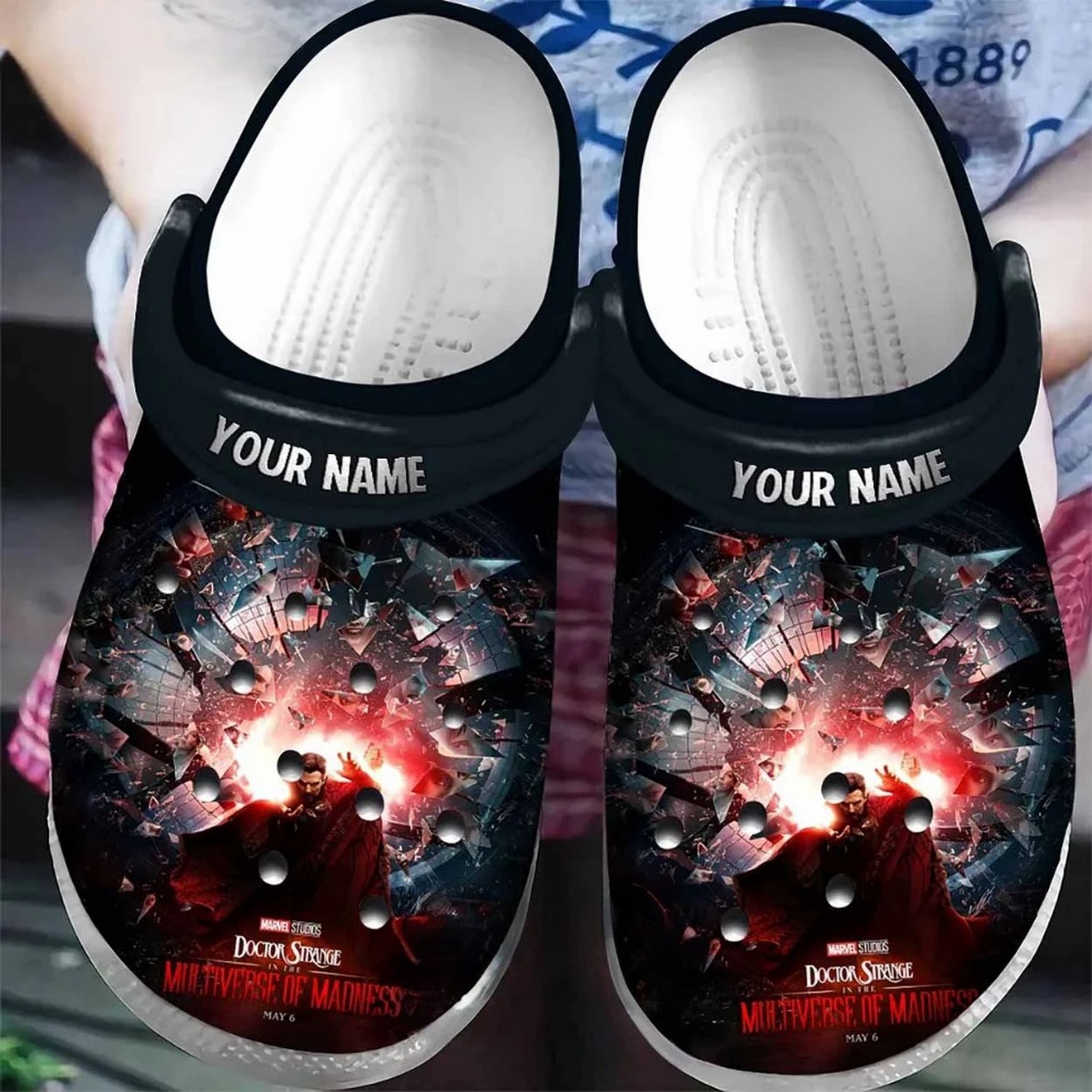 custom name doctor strange in the multiverse of madness clogs for kids 26 adults gt16b