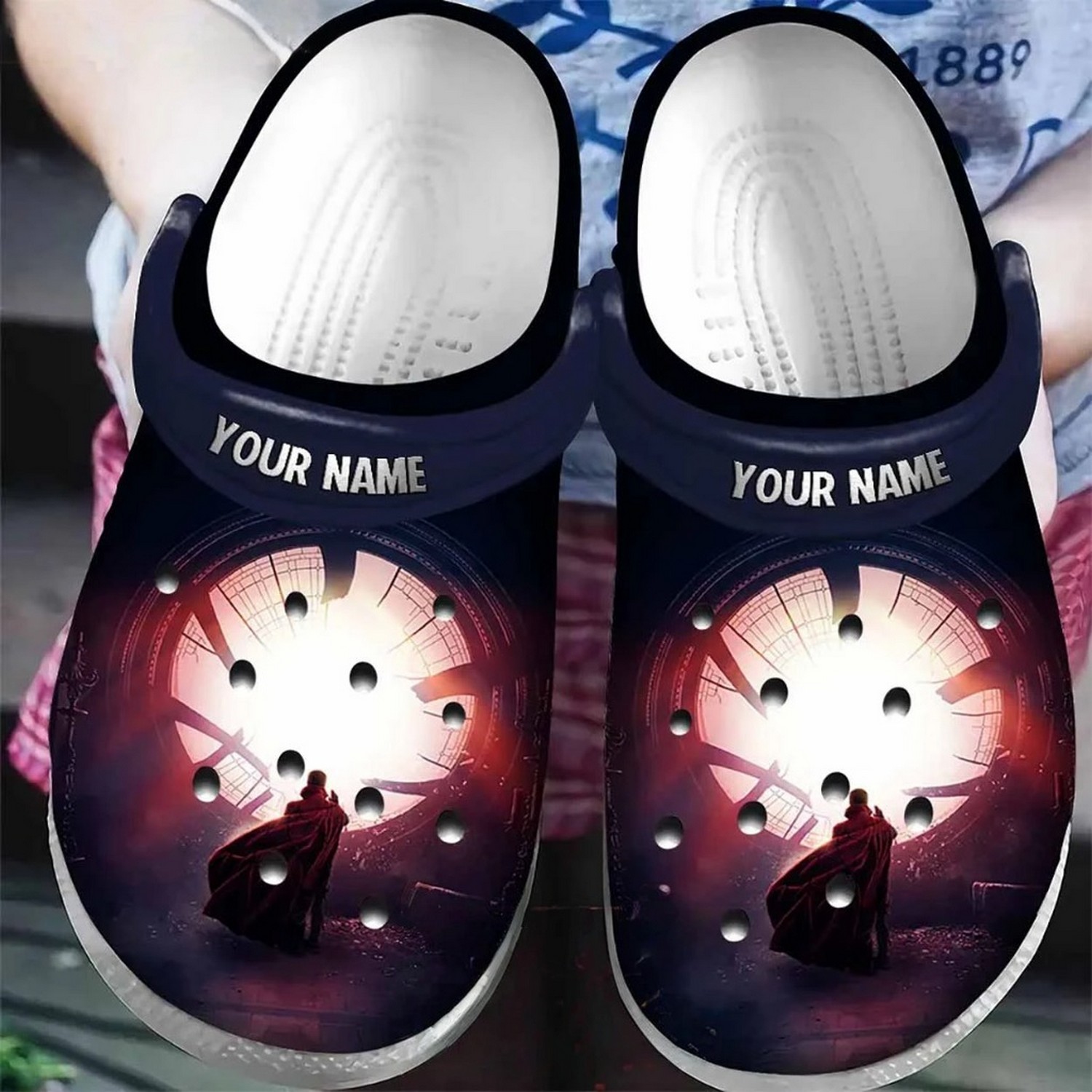 custom name doctor strange in the multiverse of madness time line clogs for kids and adults klyxn