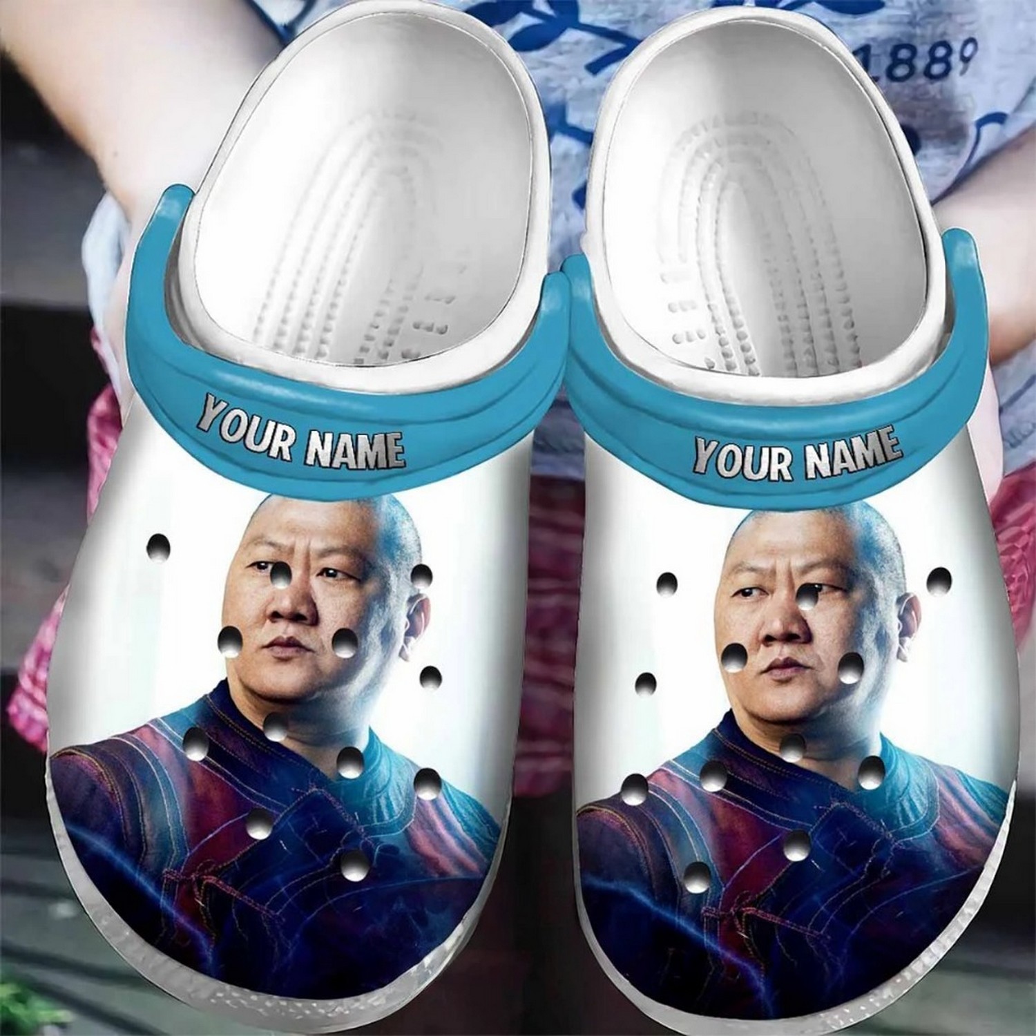 custom name doctor strange wong white clogs for kids and adults 752bh