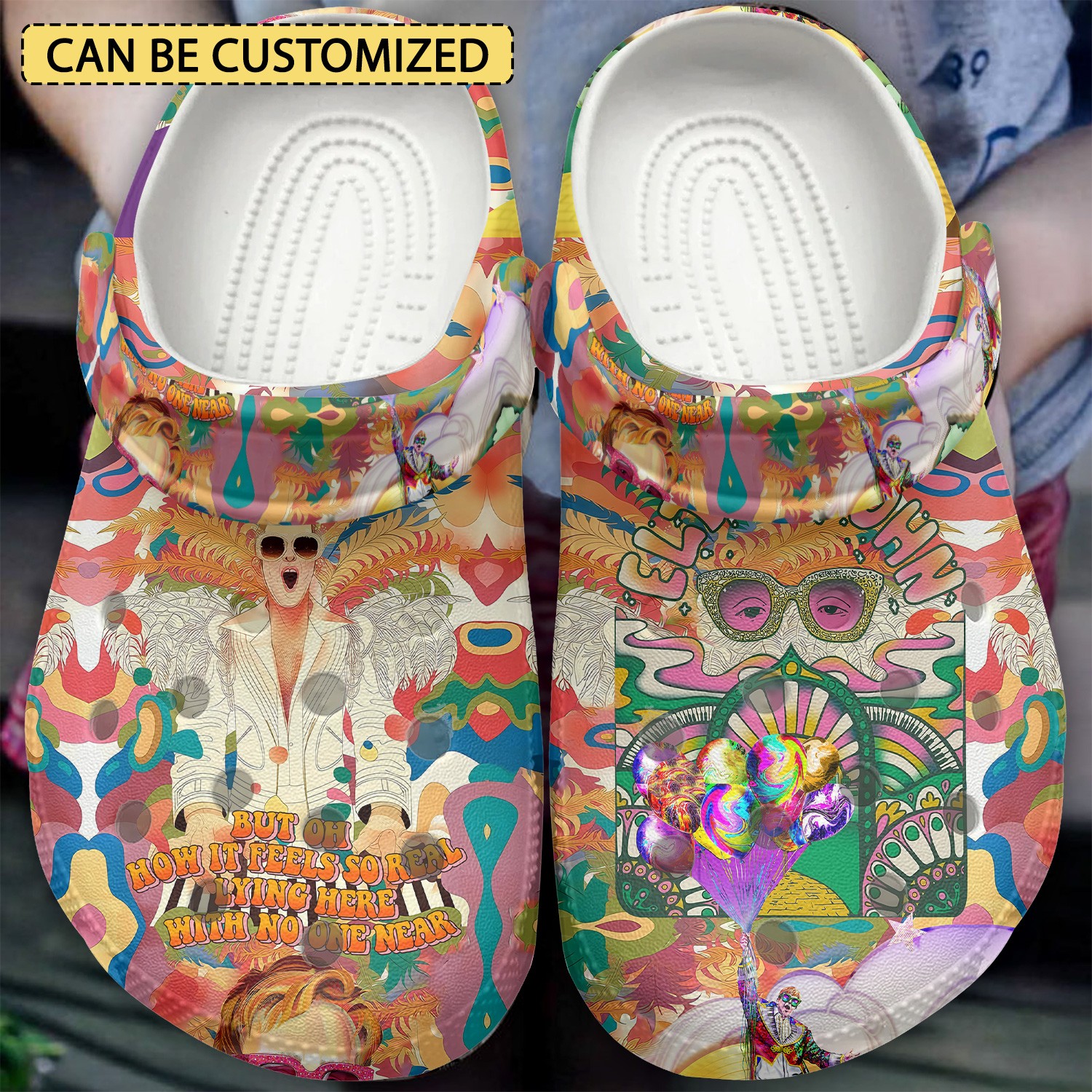 custom name elton john music colorful design clogs fast shipping available iho74