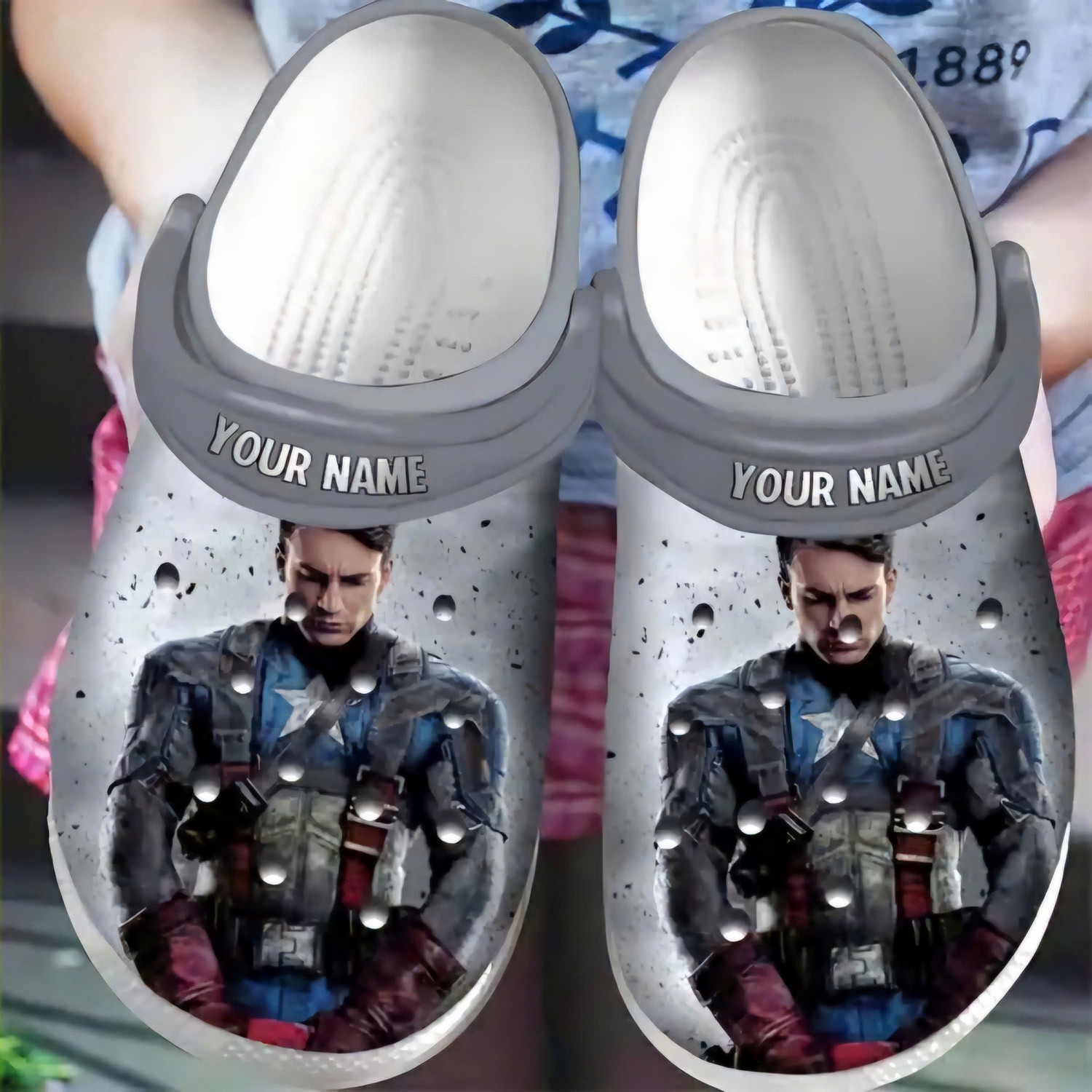 custom name first avenger captain america clogs fast shipping service available q4gok