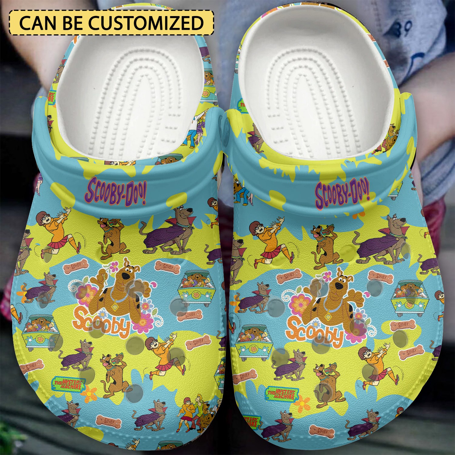 custom name funny scooby doo cartoon green clogs for kids and adults fast shipping fzceu