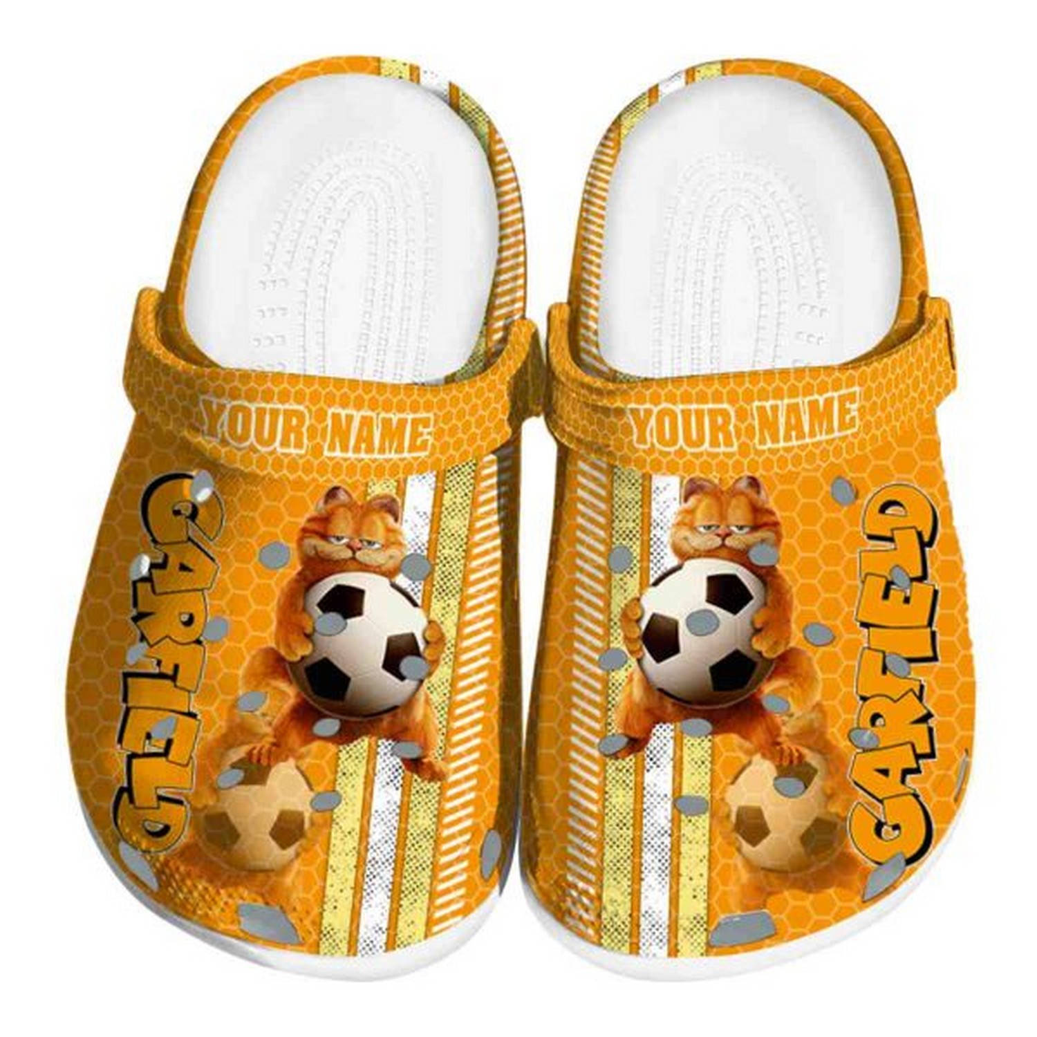 custom name garfield contrasting stripes clogs fast shipping available 4is8q