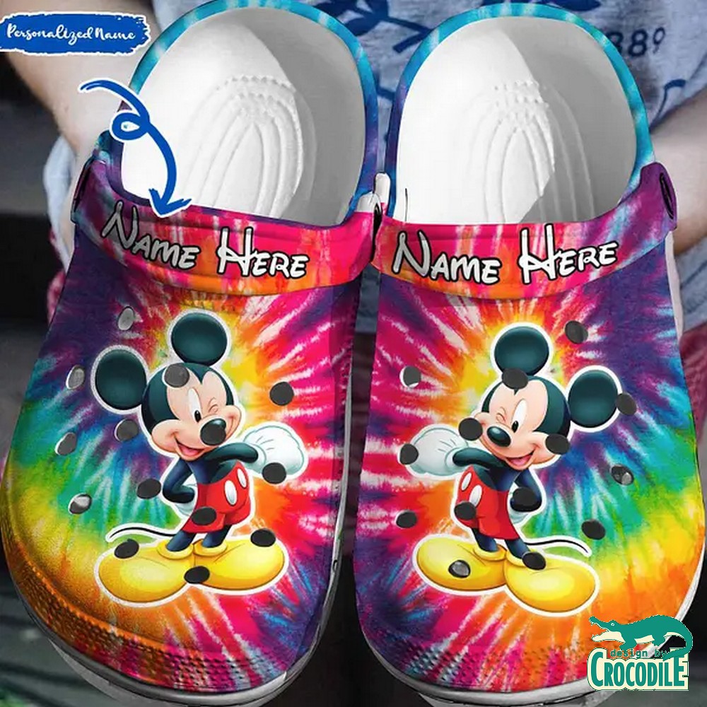 custom name grand debut mickey mouse colorrful clogs for kids 26 adults gkvxn