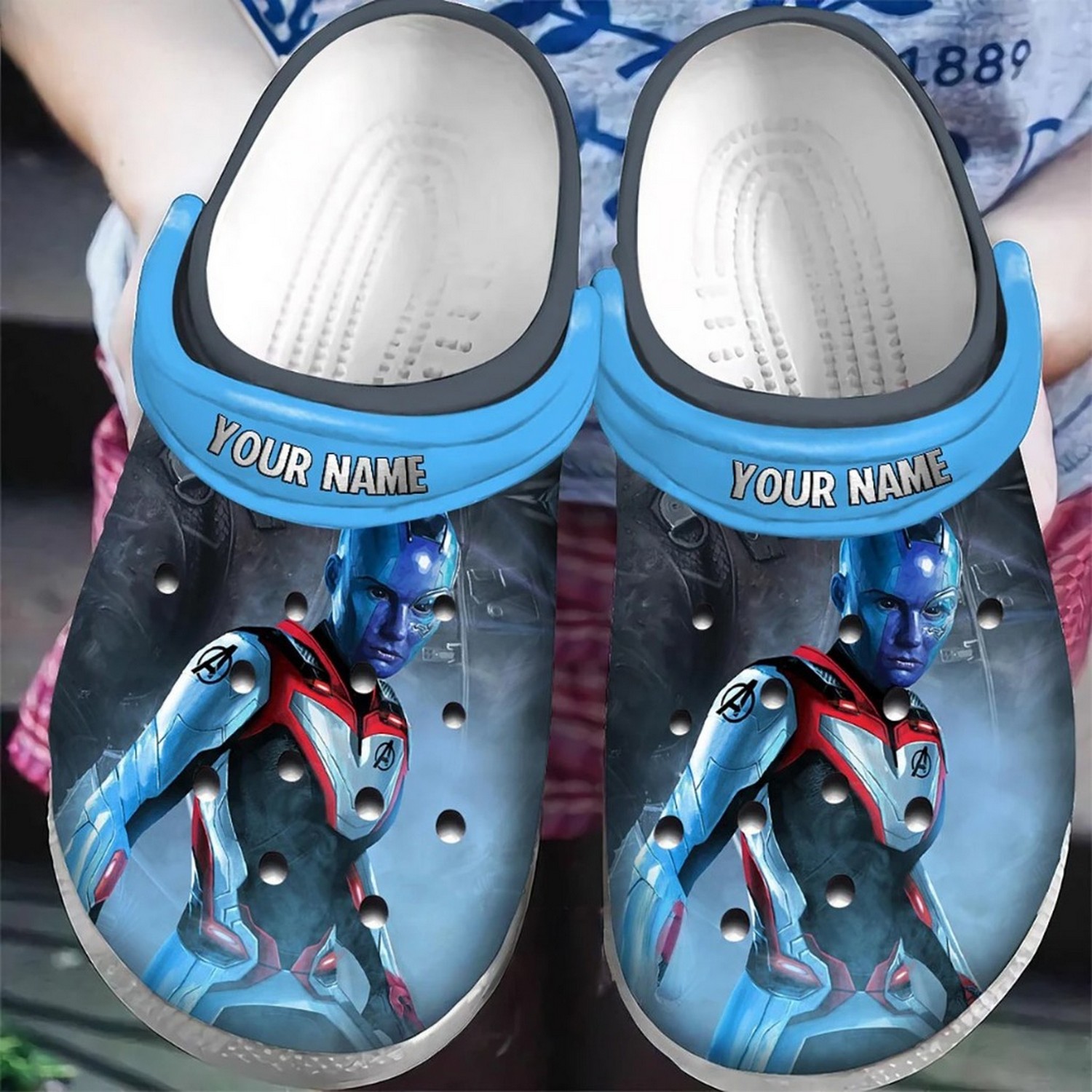 custom name guardian of the galaxy nebula avengers clogs for kids 26 adults cctml