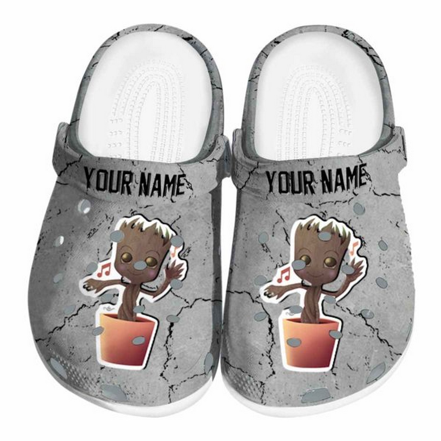 custom name guardians of the galaxy cracked texture clogs fast shipping service available aa527