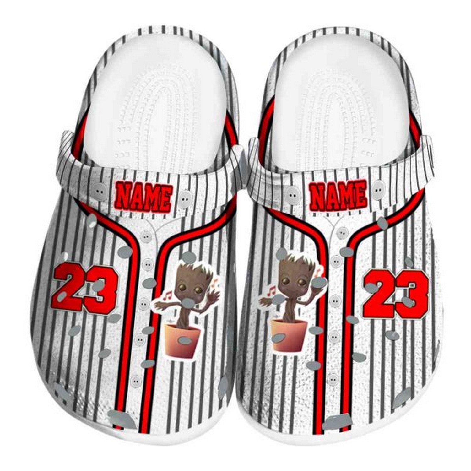 custom name guardians of the galaxy pinstripe pattern clogs fast shipping service available lzdmh