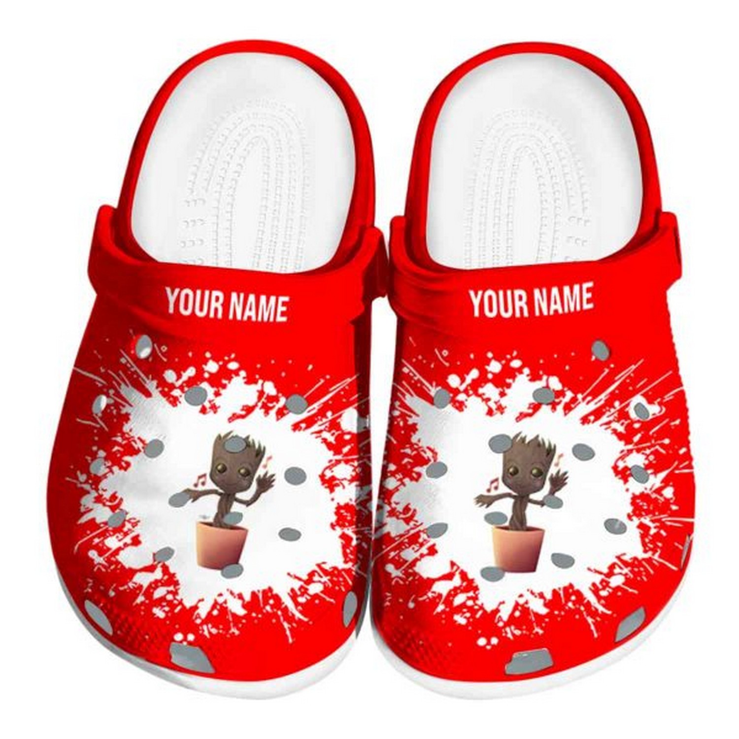 custom name guardians of the galaxy splatter background clogs fast shipping service available kb6mt