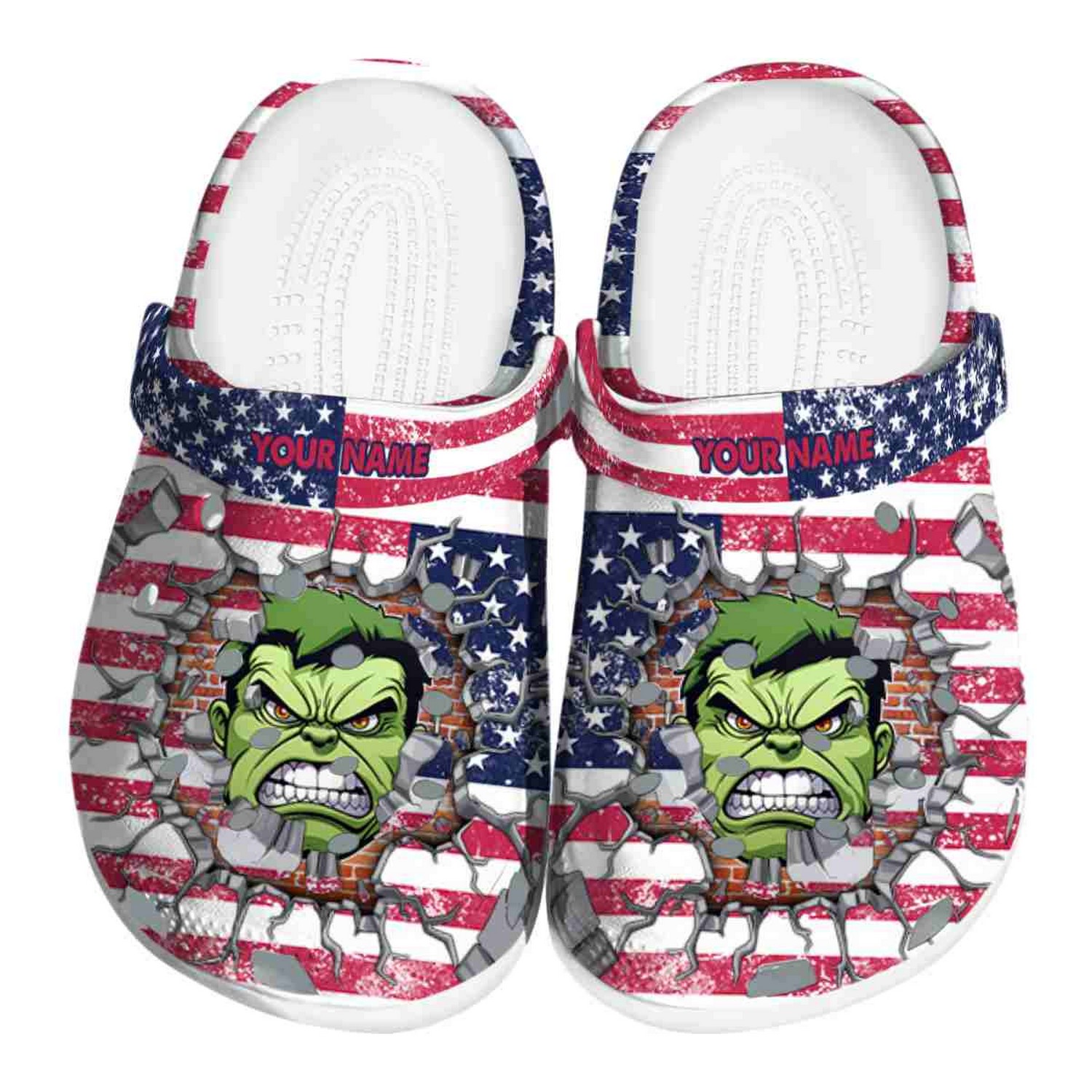 custom name hulk freedom splinter clogs for kids 26 adults lbvld