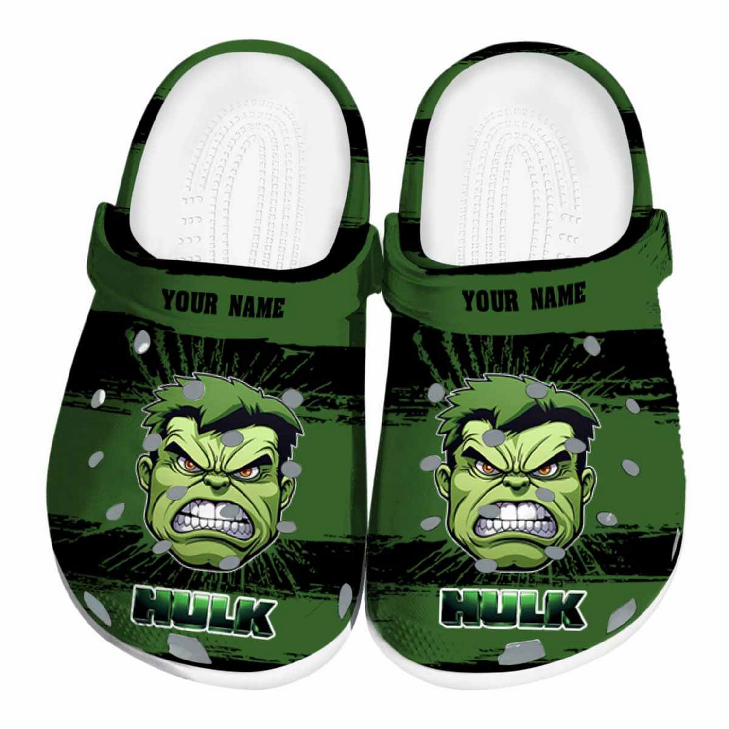 custom name hulk paint splatter graphics clogs for kids 26 adults bnqjz