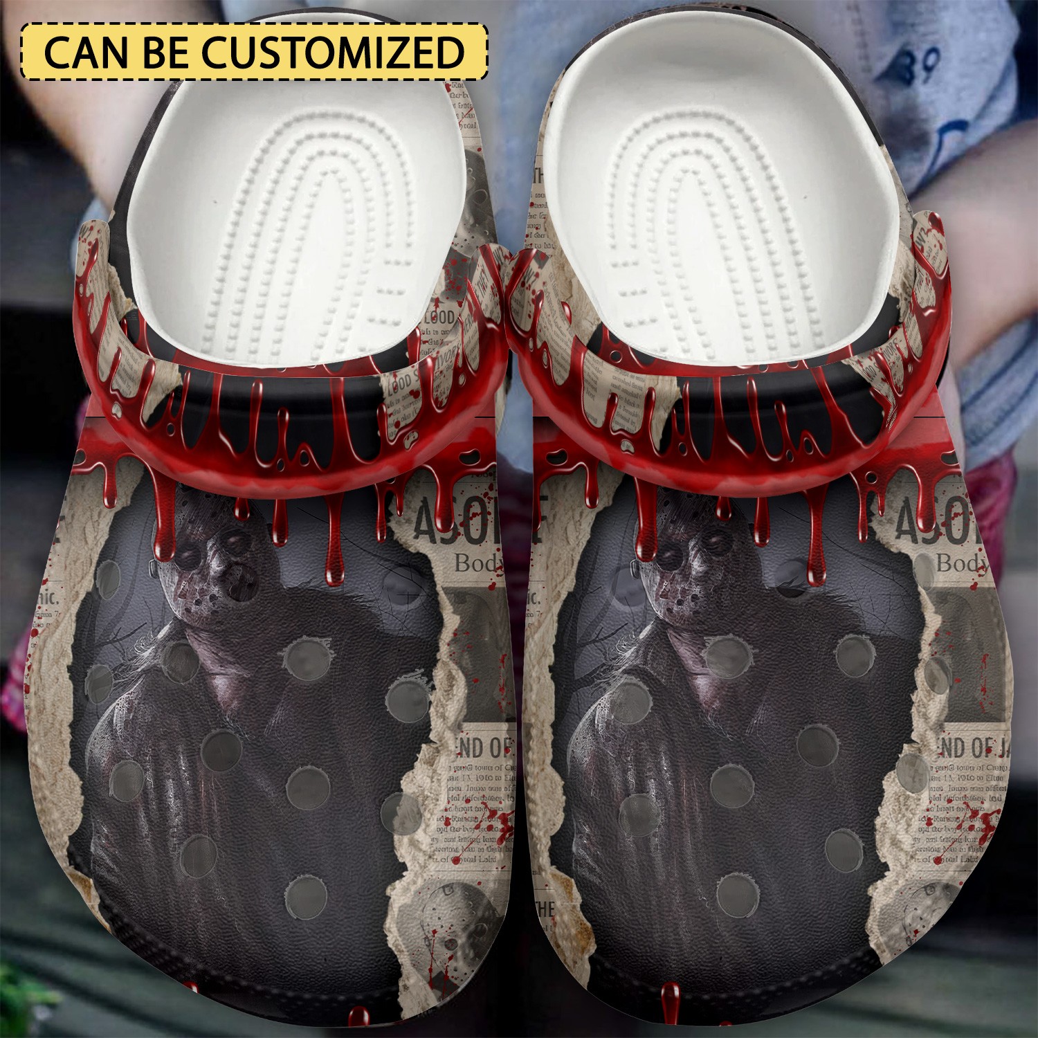 custom name jason voorhees movie firday 13th clogs fast shipping available sl36n