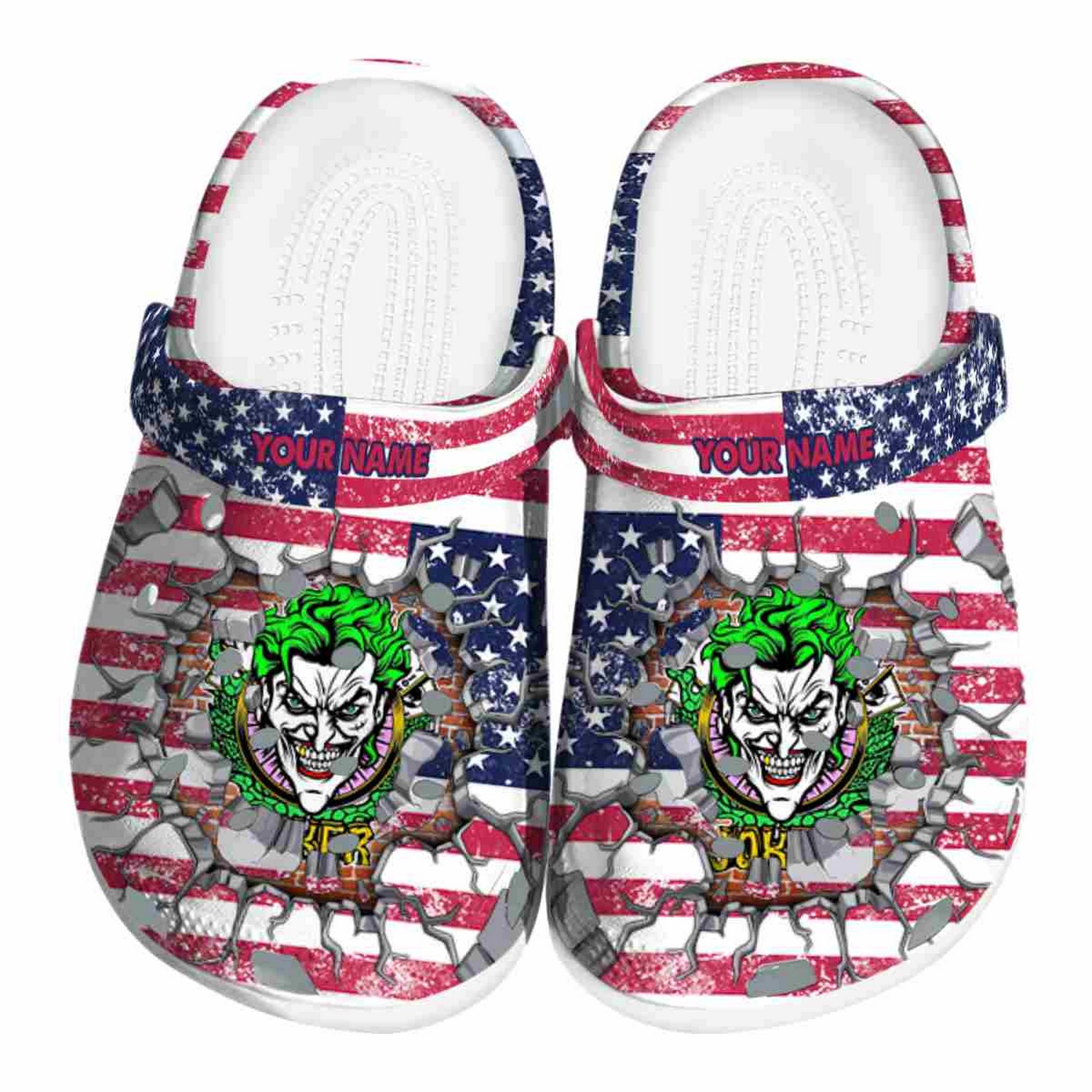 custom name joker freedom splinter clogs for kids and adults ke4xo