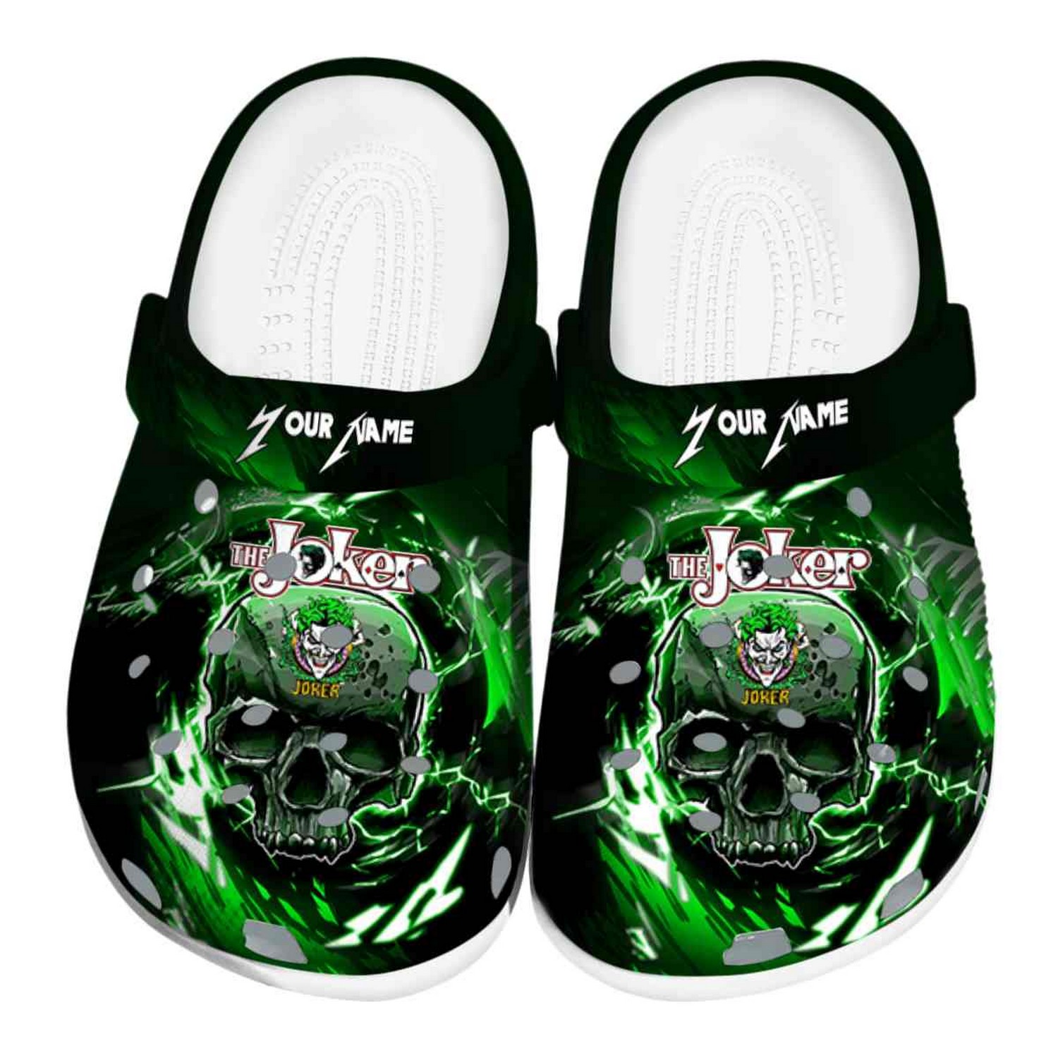 custom name joker gothic skull clogs for kids 26 adults jc9gq