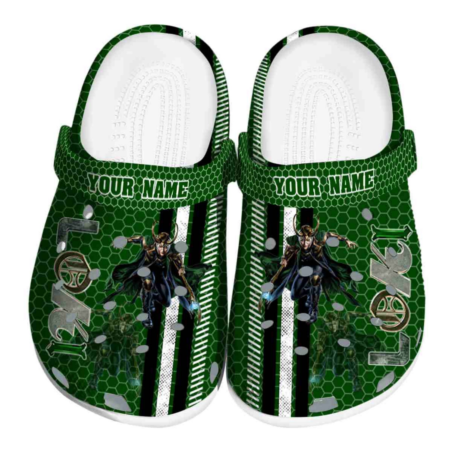 custom name loki contrasting stripes clogs for kids 26 adults zqbvv