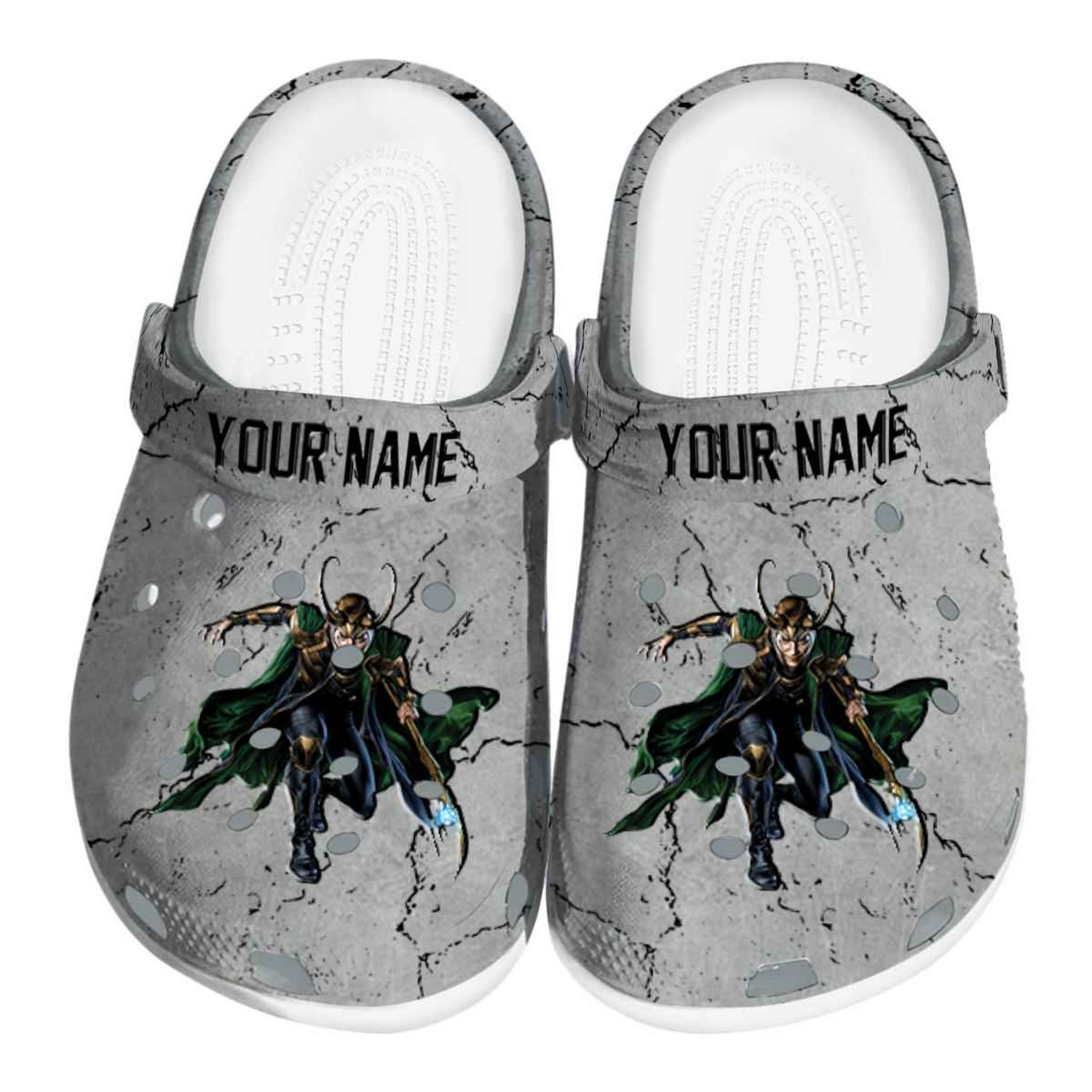 custom name loki cracked texture clogs for kids and adults s4qwf