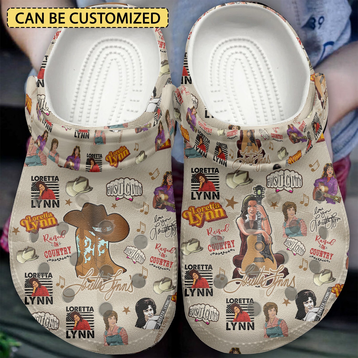 custom name loretta lynn music clogs for kids and adults glgjm