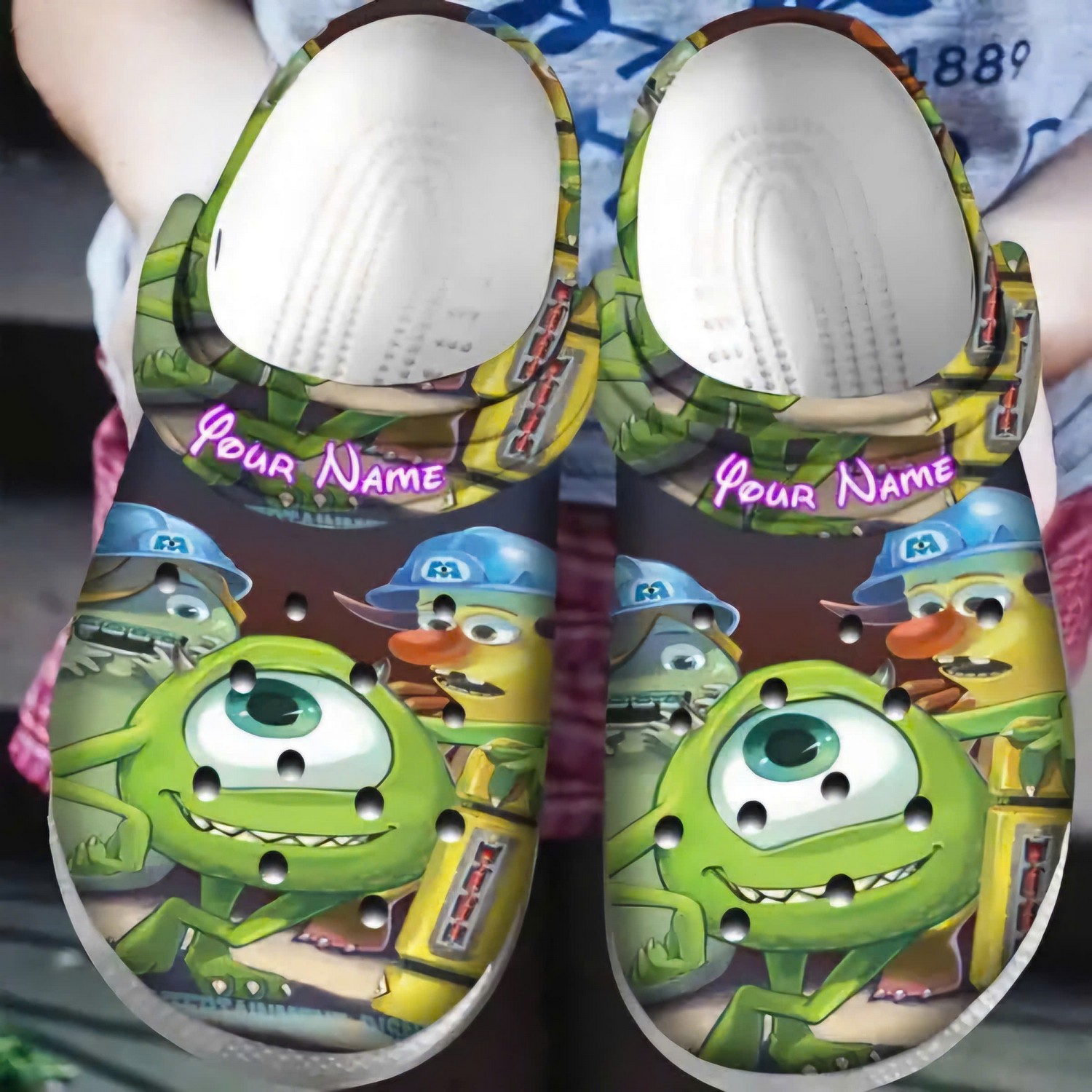custom name mike wazowski monsters inc painting clogs fast shipping service available ulzsx