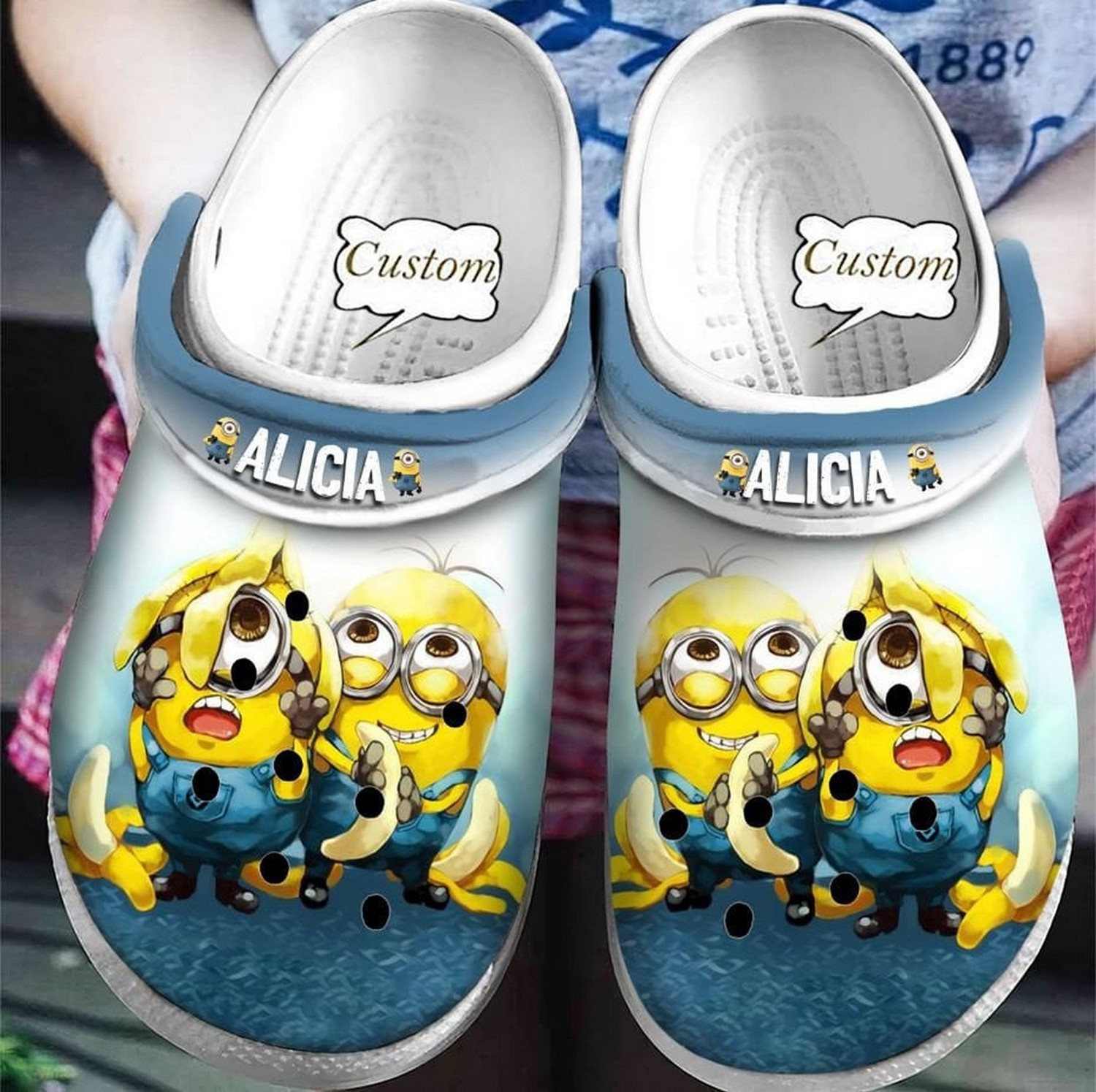 custom name minions and banana clogs fast shipping service available qndfn