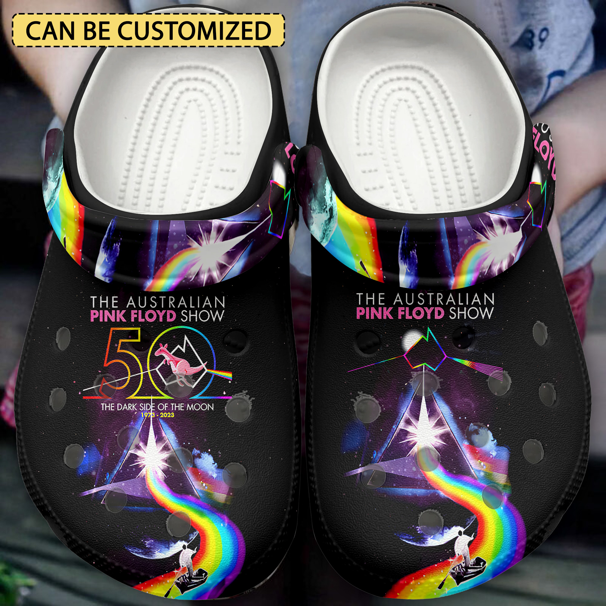 custom name nostalgia the dark side of the moon album pink floyd music clogs dq60b