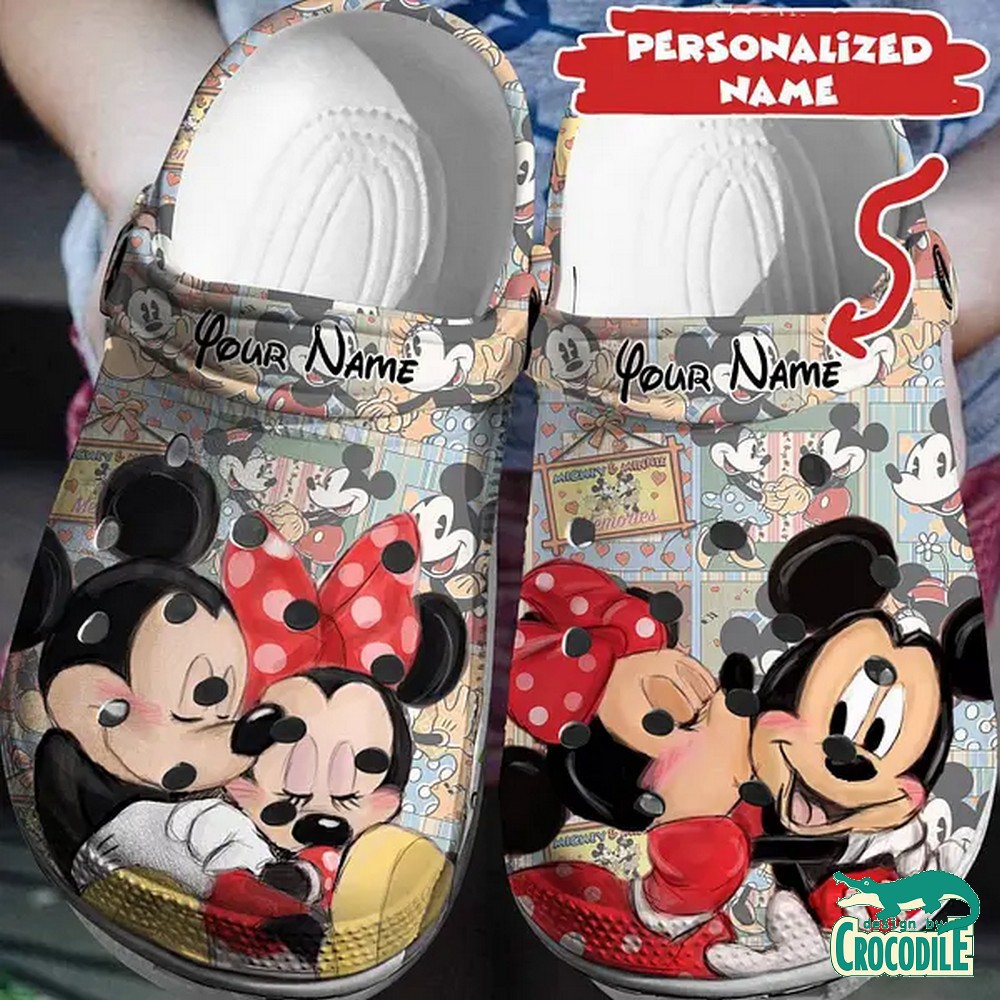 custom name painting warm hug mickey and minnie mouse clogs for kids 26 adults o3qqy