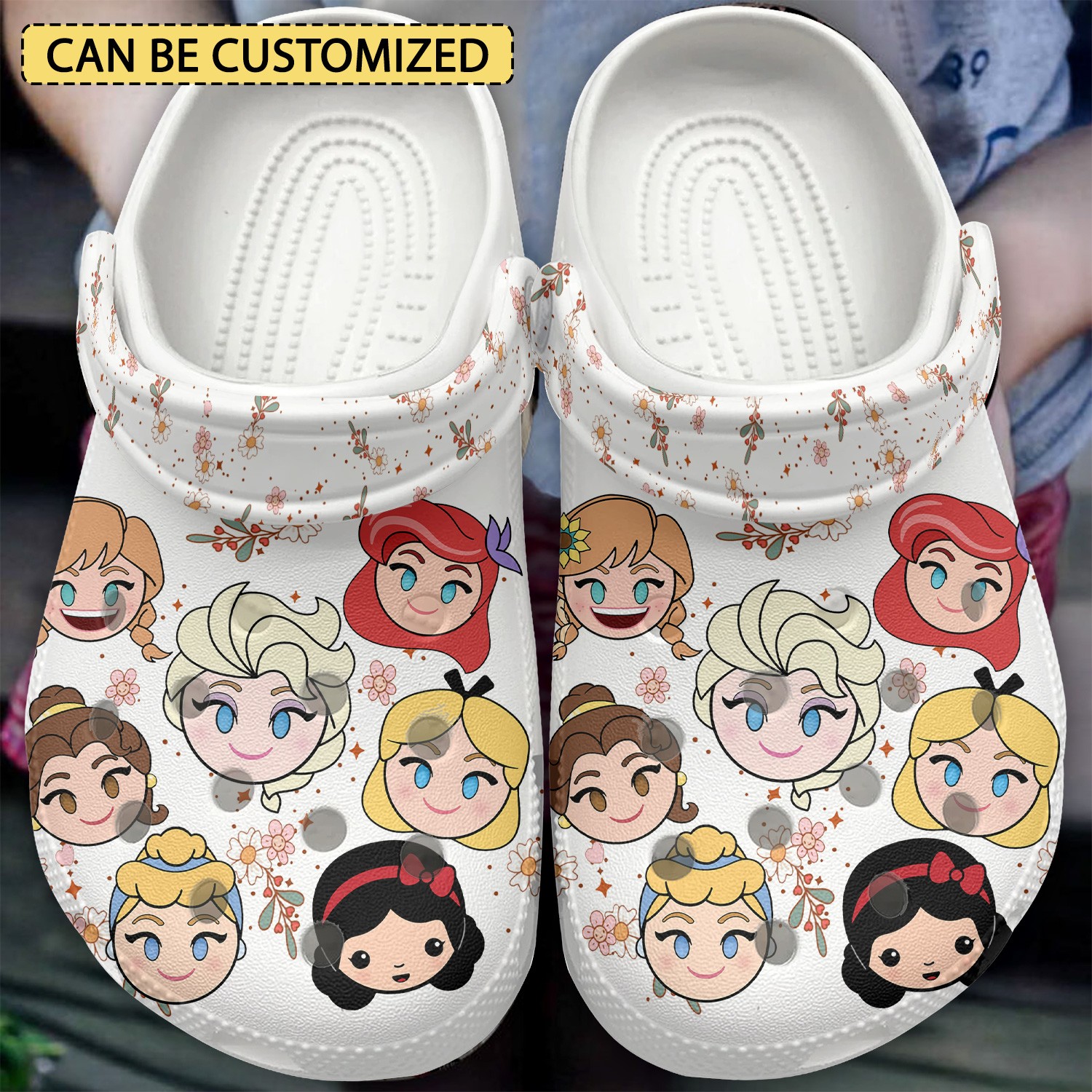 custom name princess emoticon disney cartoon clogs for kids and adults fast shipping d5asi