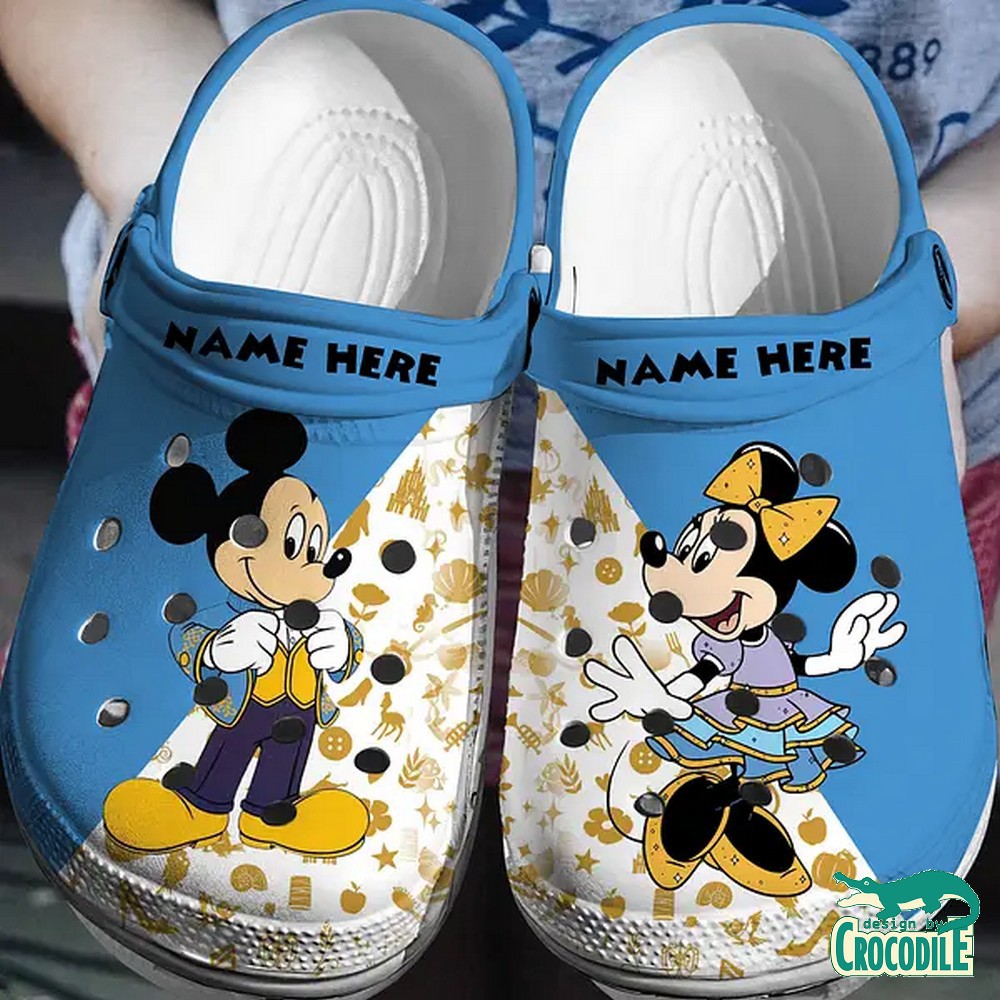 custom name prom mickey and minnie mouse clogs for kids 26 adults aoxvy