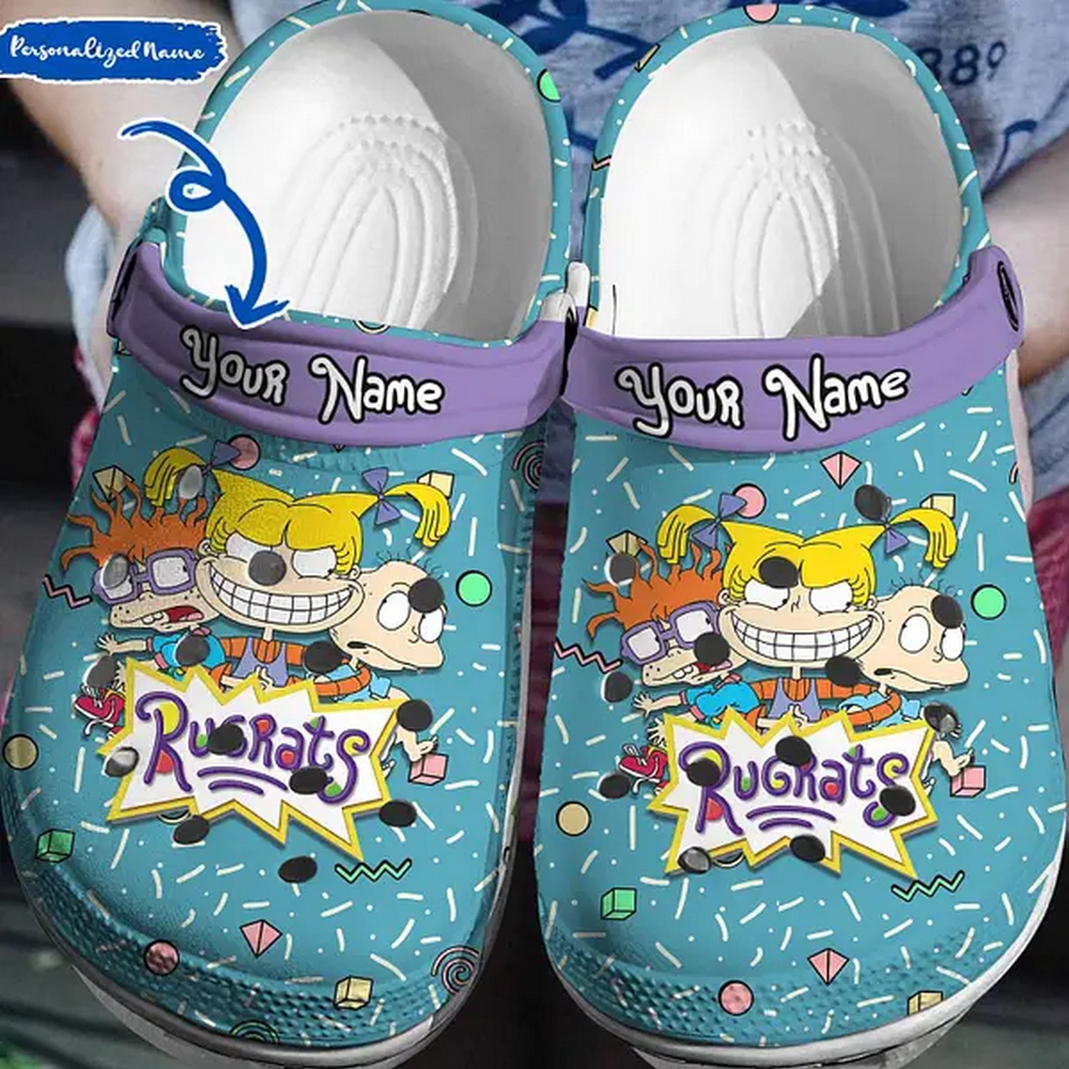 custom name rugrats chuckie angelica tommy clogs fast shipping available 28ptv